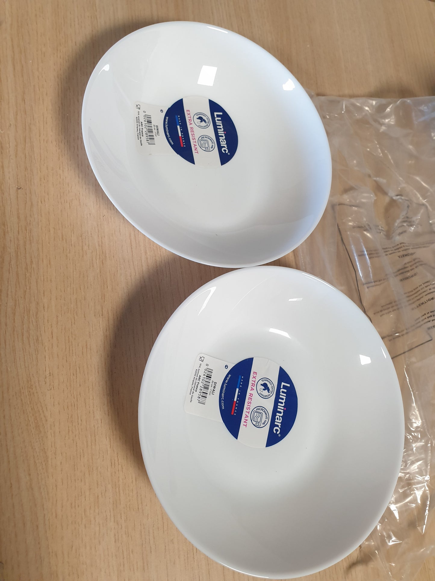 216607 - LUMINARC D6907 2 Pjata 20 cm, Opal, Qelq i Temperuar, E Bardhë