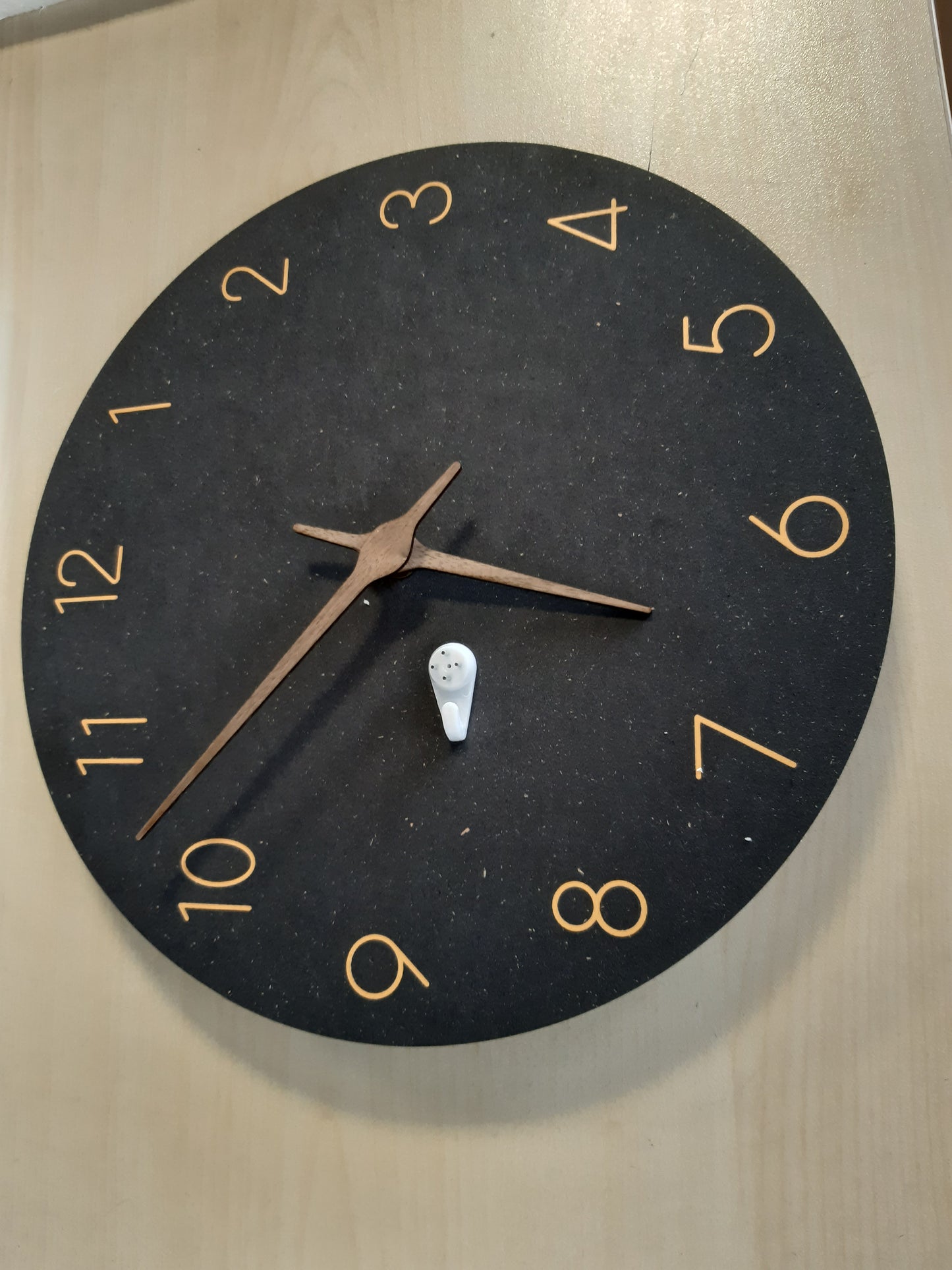 241227 - ACCCSHINE Orë Muri prej Druri MDF, e Heshtur, Moderne, 30 cm, Kuarc, punon me Bateri, e lehtë për t’u lexuar, për Shtëpi, Kuzhinë, Dhomë Gjumi, Zyrë, Shkollë, e zezë