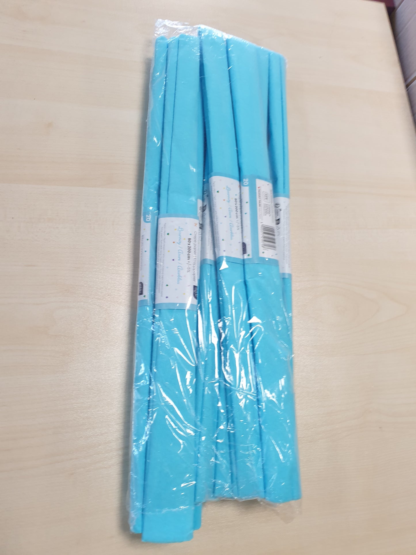 242826 - INTERDRUK RROTULLA LETRE KREP 50 cm x 200 cm, Pako me 10 Rrotulla, 28g/m2, 20 Azure