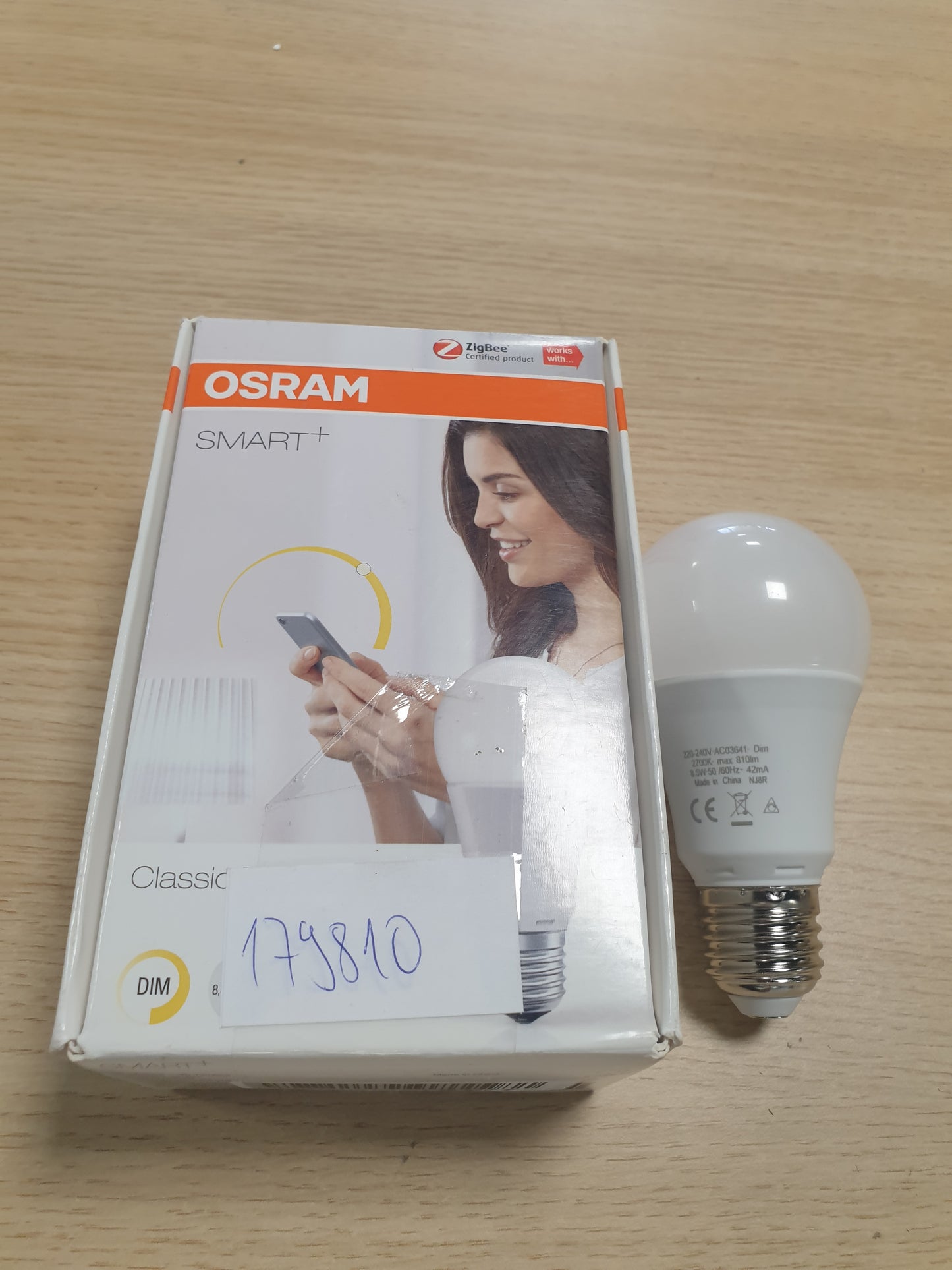 179810 - OSRAM Smart+ LED, Llambë ZigBee me Bazë E27, e Bardhë e Ngrohtë, e Errësueshme, e Përputhshme me Echo Plus dhe Echo Show (Gjenerata e 2-të)
