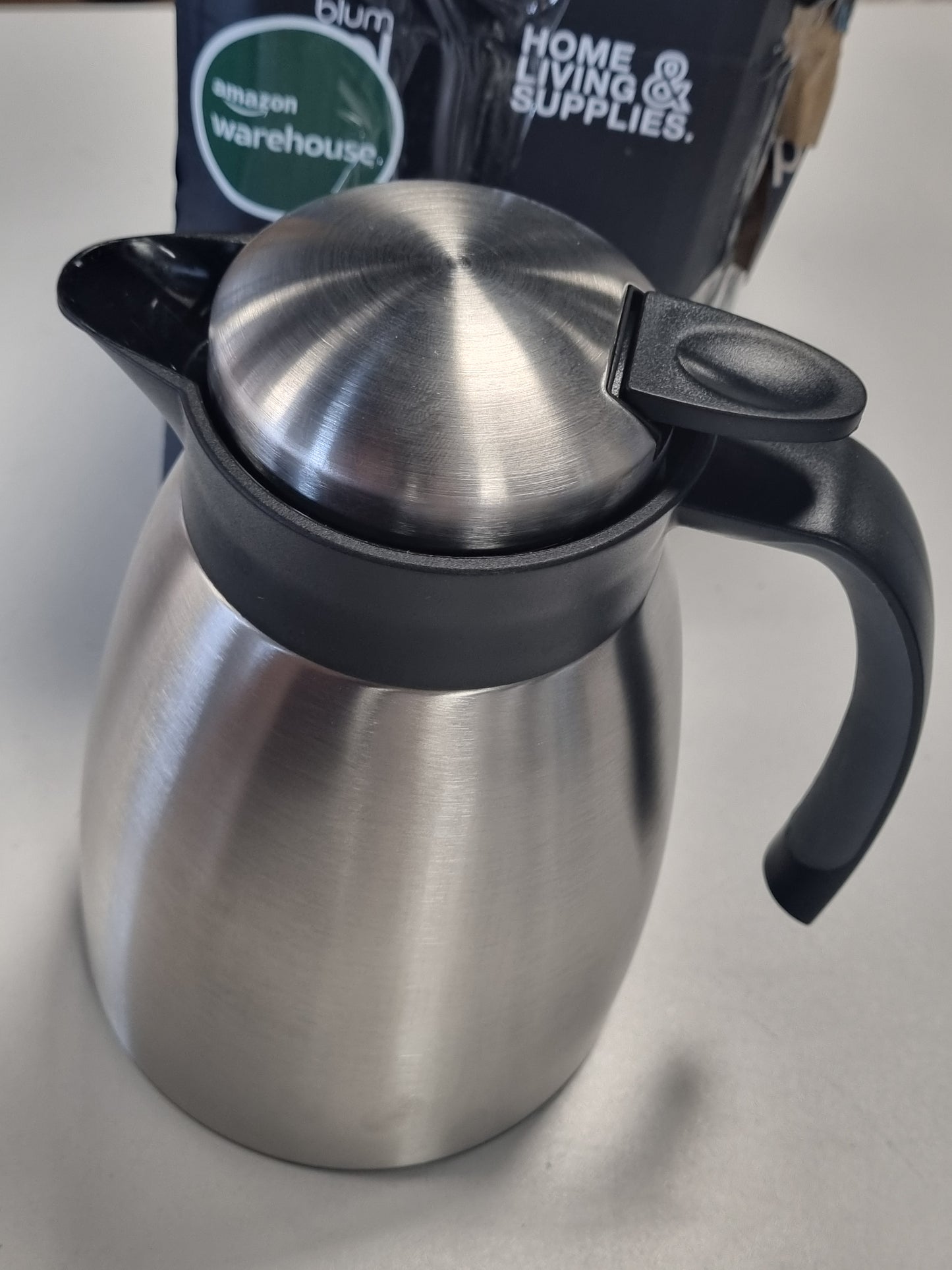 224008 - Blumtal Termos 1L, pa BPA, çajnik me mbyllje të shpejtë, çelik inox, argjend