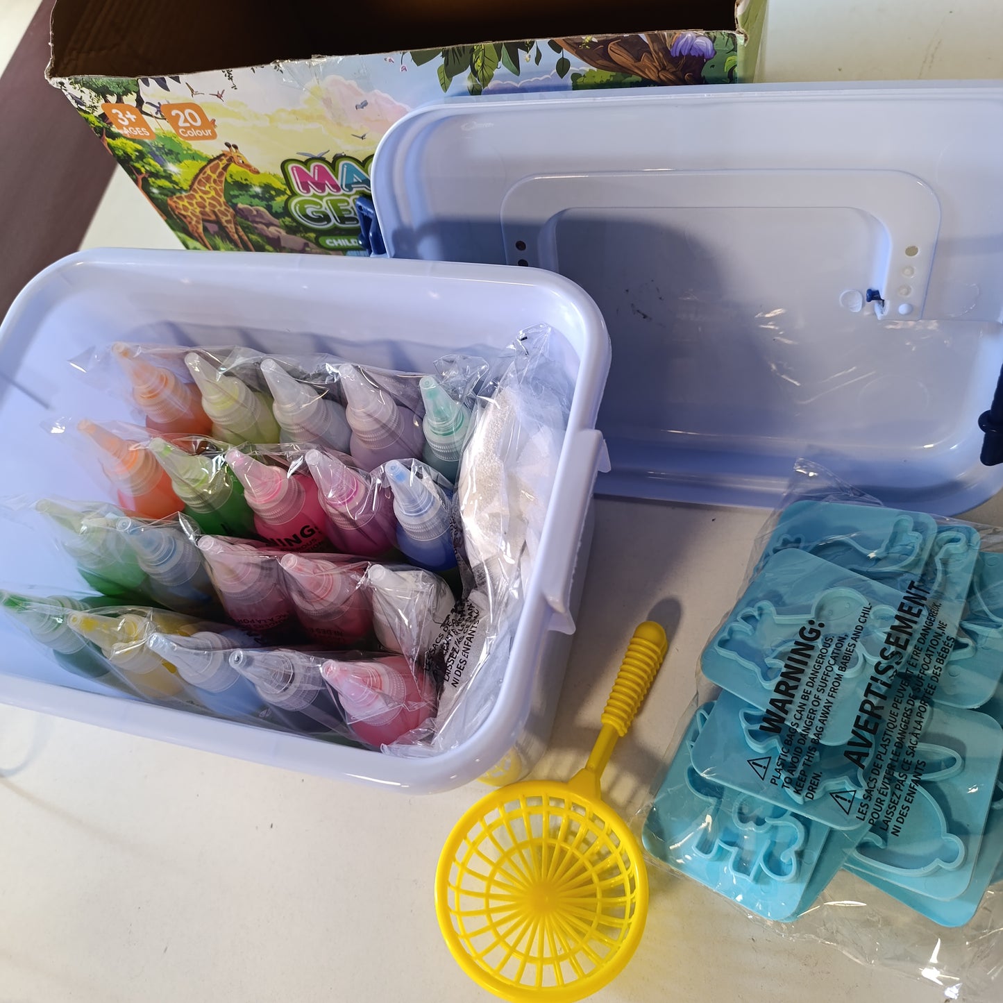 223479 - HOT BEE Elf Magjik Uji me 20 Ngjyra - Set 3D Aqua Gelz, Lodër Xheli me Temë Ferme për Fëmijë