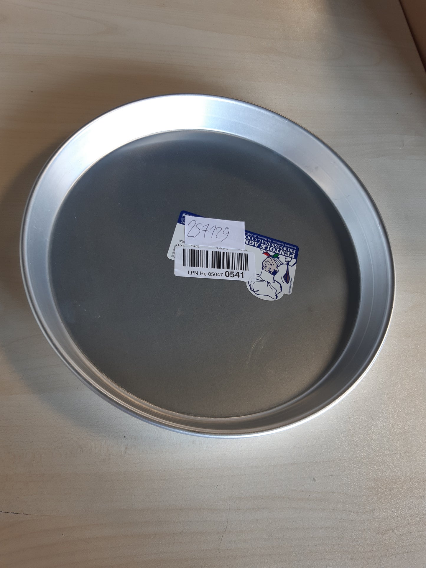 257129 - PENTOLE AGNELLI Tavë Konike për Kekë prej Alumini, 26 cm, L 3 cm, Argjend