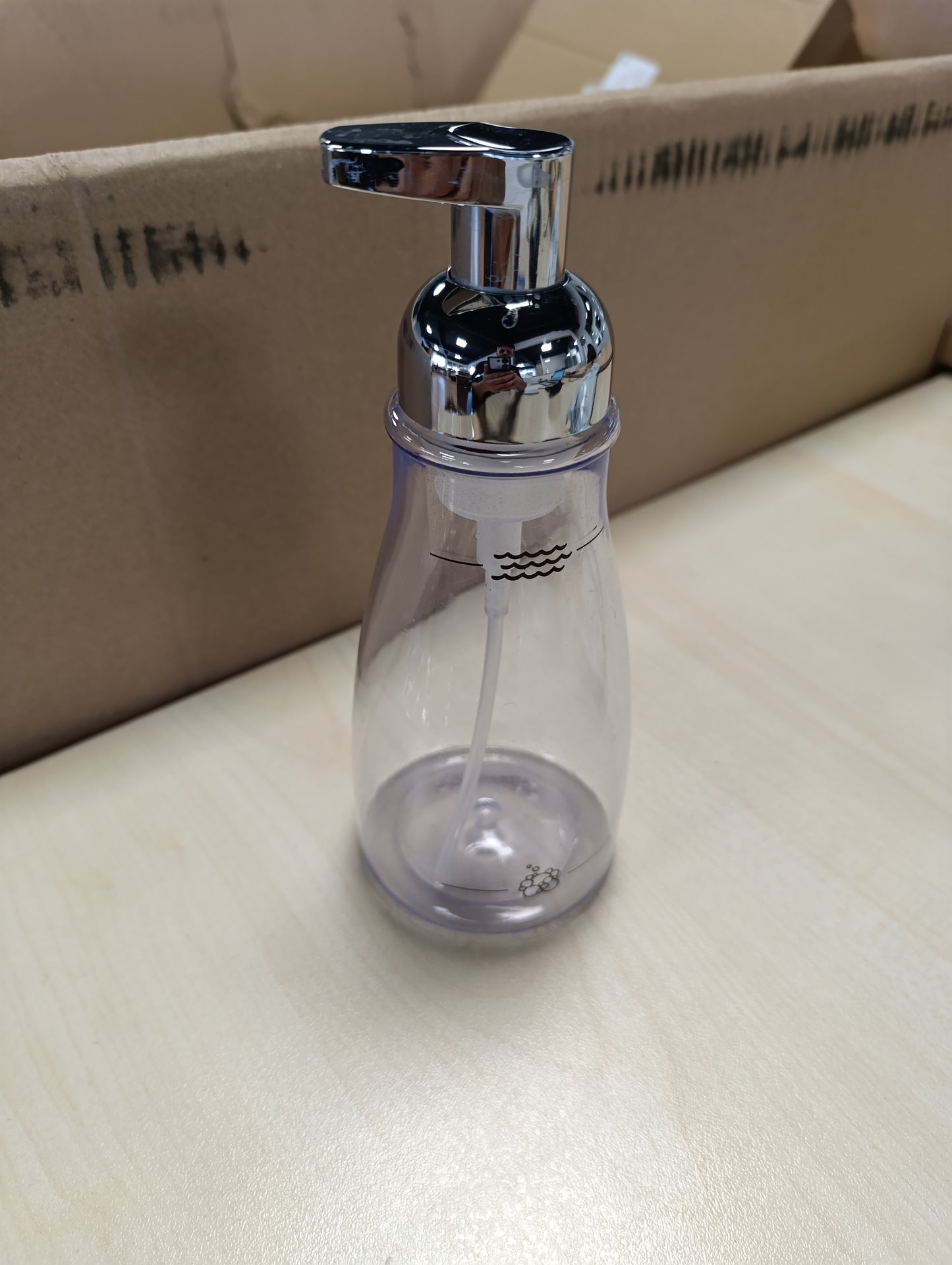 257743 - iDesign Dispenser sapuni me shkumë 50103EU, Transparent / Krom