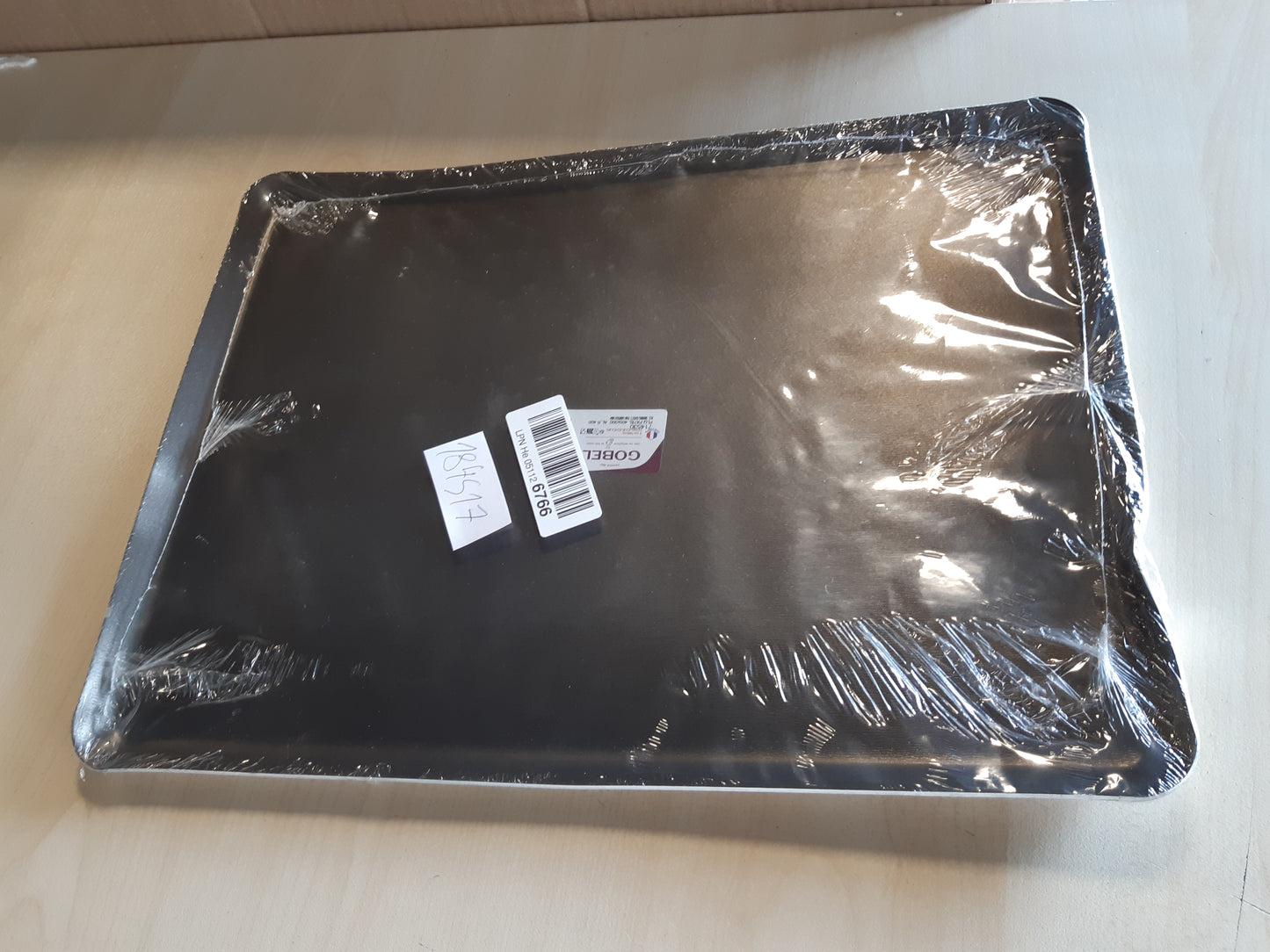 184517 - GOBEL Tepsi Alumini 40x30cm me shtresë jo-ngjitëse, Përçueshmëri e lartë termike, Ideal për biskota, pasta sfoliate, pasta shtëpie, Prodhuar në Francë