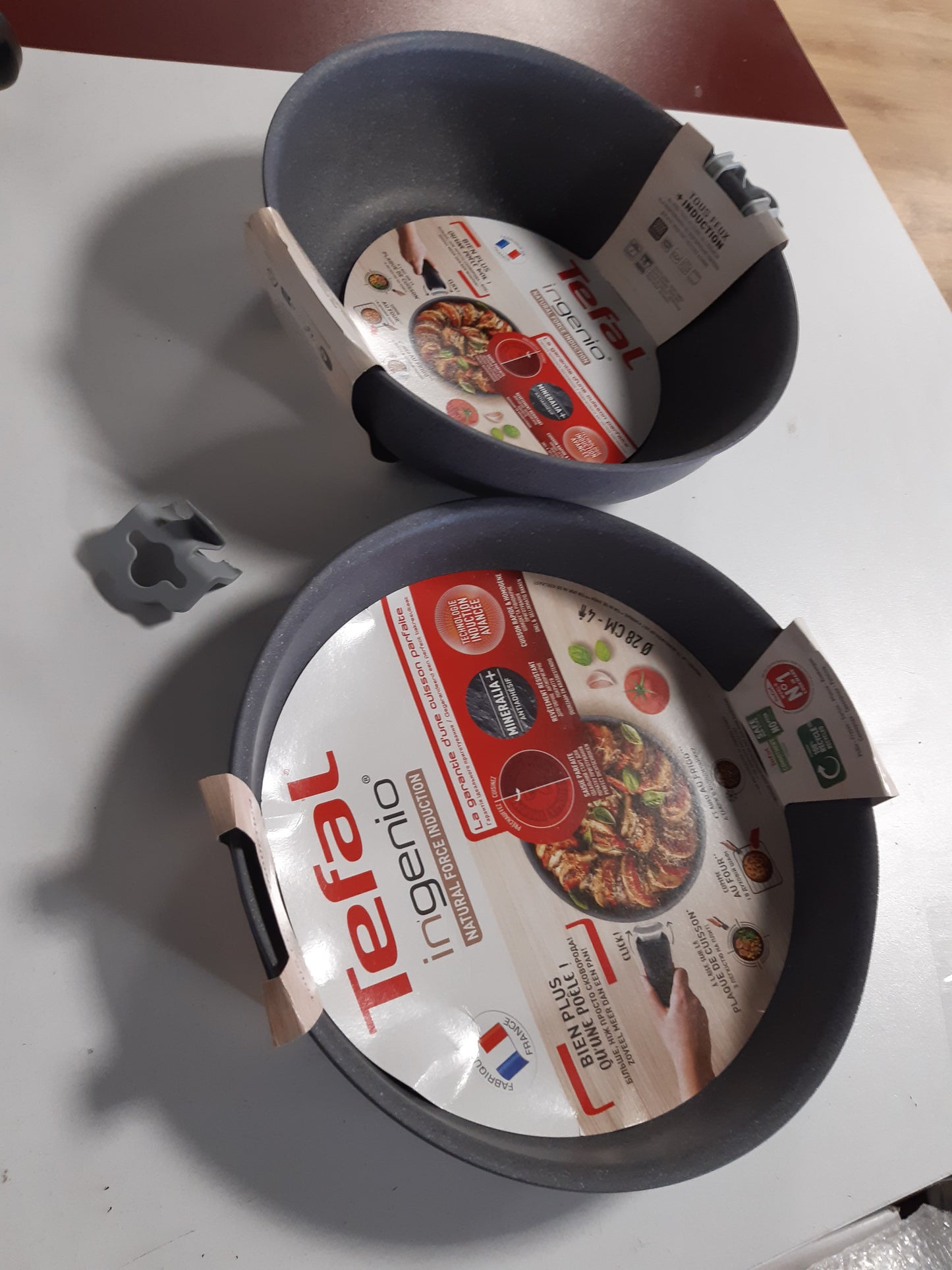 250474 - TEFAL Tigan Ingenio 28 cm, i pajtueshëm me induksion, me shtresë jo ngjitëse, i stivueshëm, i sigurt për lavastovilje, i prodhuar në Francë, Natural Force L3960602