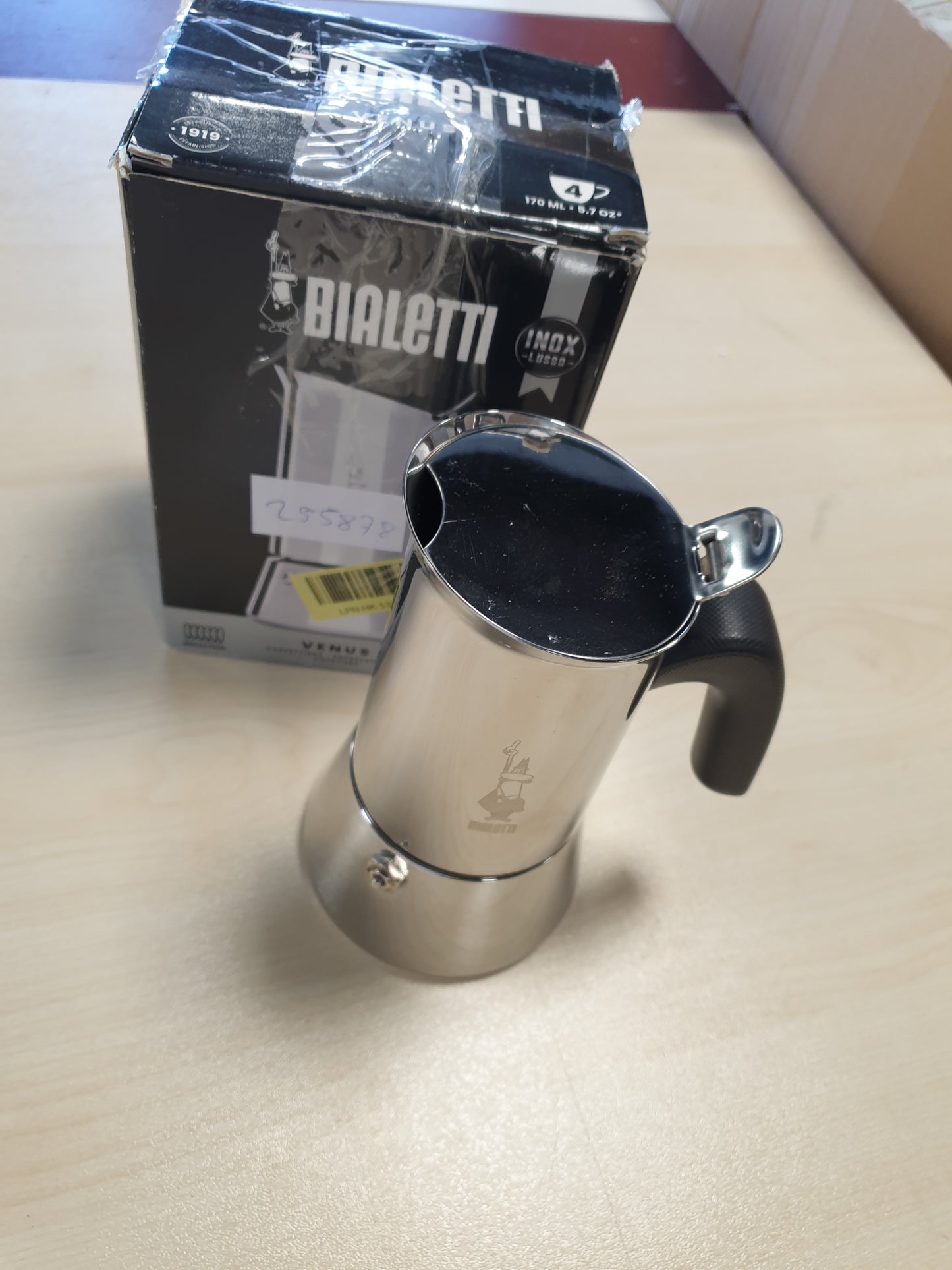 255878 - BIALETTI Makinë për espresso Venus Induction, çelik inox, 4 filxhanë kafeje (170 ml), argjendi