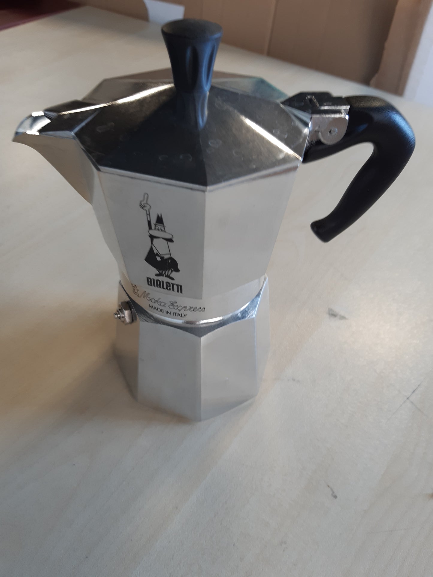 214308 - BIALETTI Makina Moka me 4 gota (190ml), alumini, argjendi