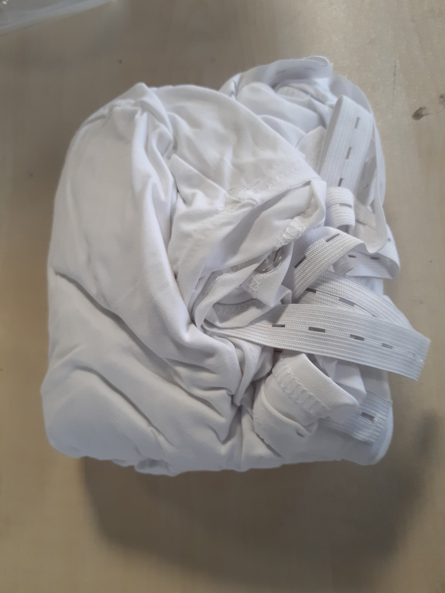 187505 - MBULESË SHTRATI për Queen Size, Çarçaf i Elastikuar Jersey, Mbështjellës 4 Anësh, i përshtatshëm për Hotel dhe Shtëpi, Madhësia Queen/Queen XL, Ngjyra e Bardhë