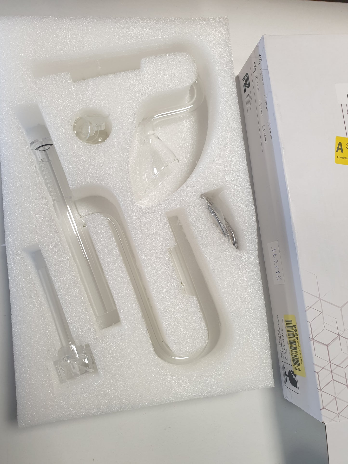 255675 - FZONE Set tubash për akuarium – prej qelqi për zambakë uji, hyrje dhe dalje për skimmer, për tuba filtri akuariumi 12/16 mm (1/2" ID)