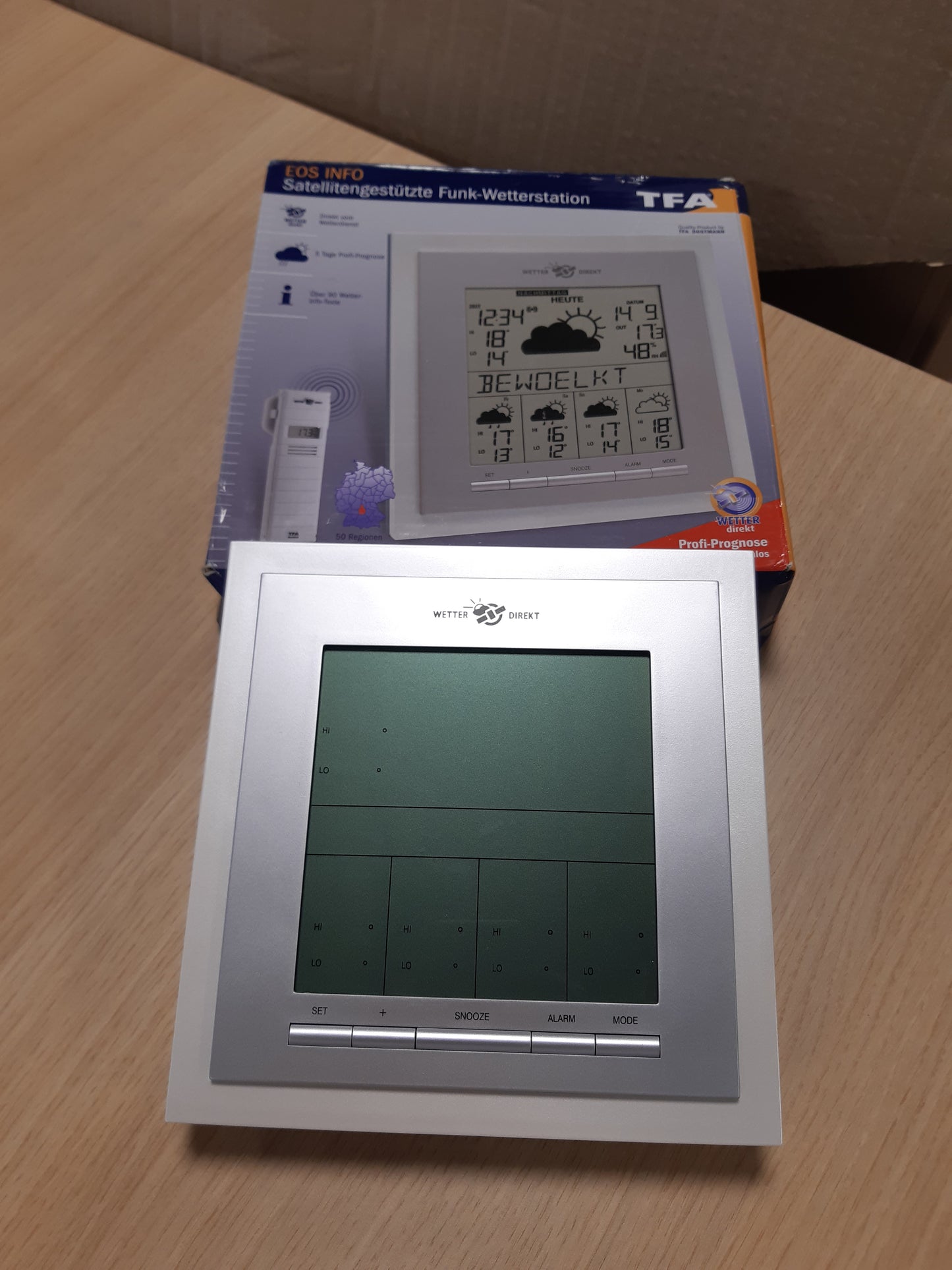 165477 - TFA DOSTMANN Stacioni Meteorologjik Pa Tel Eos 35.5017, me Parashikim Moti dhe Teknologji Direkte për Paralajmërim Stuhish