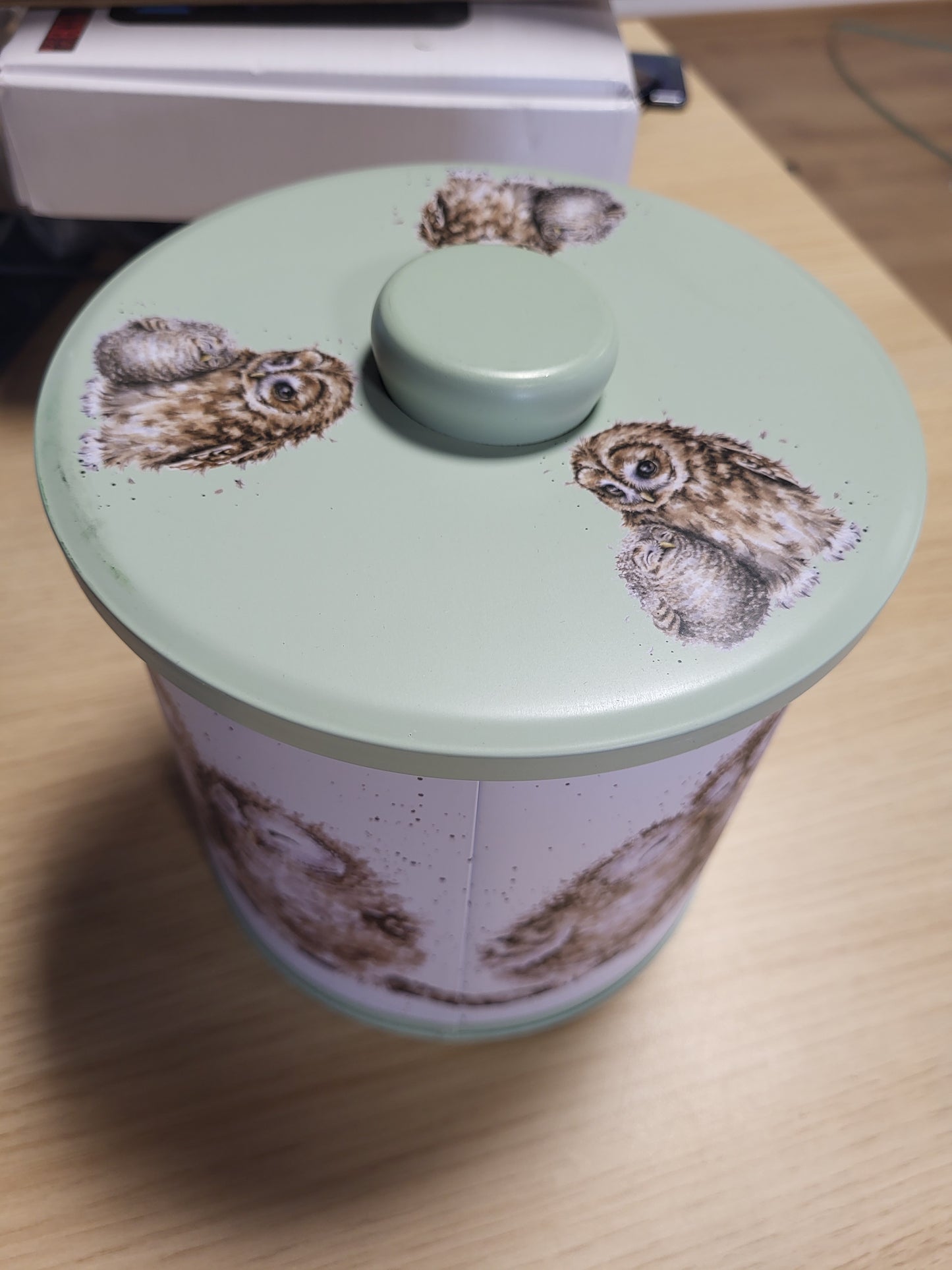 187574 - WRENDALE DESIGNS nga Hannah Dale, Seti i Fuçisë së Biskotave Owl, Materiali i Çelikut Inoxidable