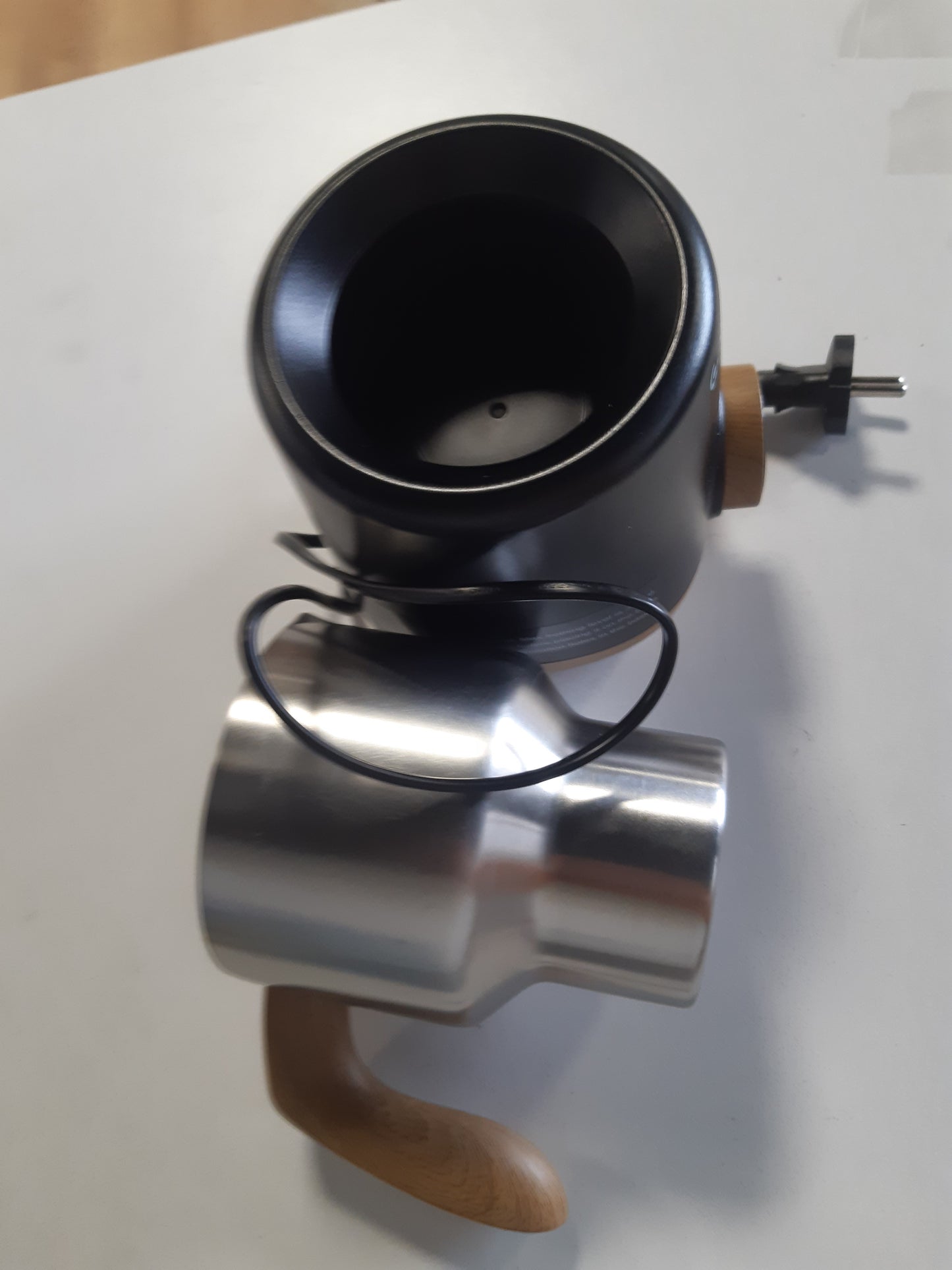 231085 - AMZCHEF - Shkumëzues Qumështi Elektrik 550W, Ngrohës Qumështi 600ml, E Zezë