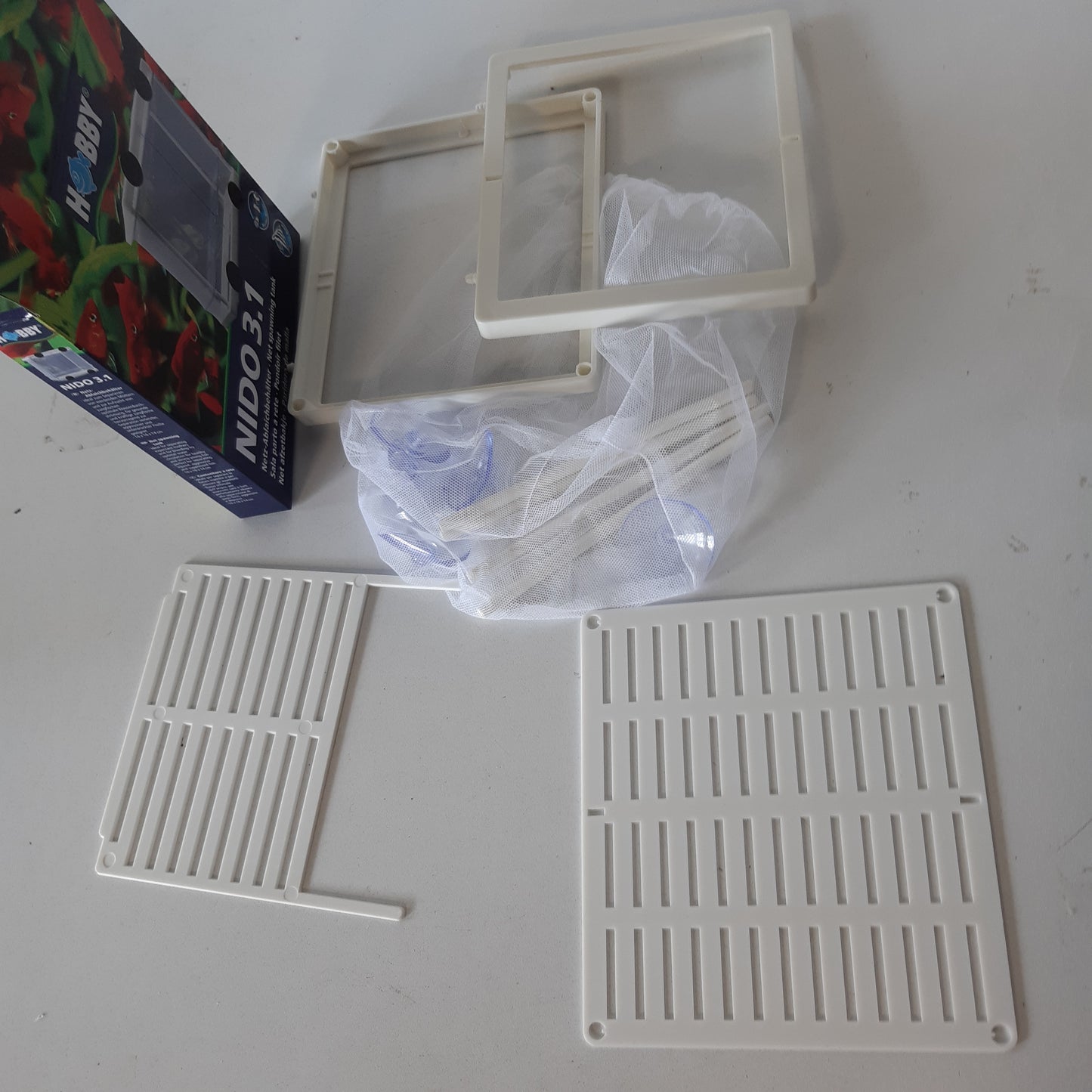 225186 - HOBBY Nido 3.1, Enë rrjete 16x16x14 cm për vezët e peshqve, ndarjen e peshqve shtatzënë, aksesorë për akuariume