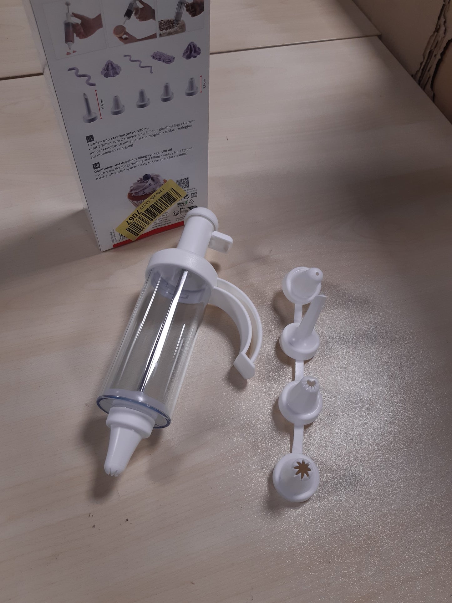 252878 - WESTMARK Shiringë për Dekorim dhe Donut, me 5 Gryka, Kapaciteti: 180 ml, Plastikë/Çelik Inox, Transparente/E Bardhë, 31162260