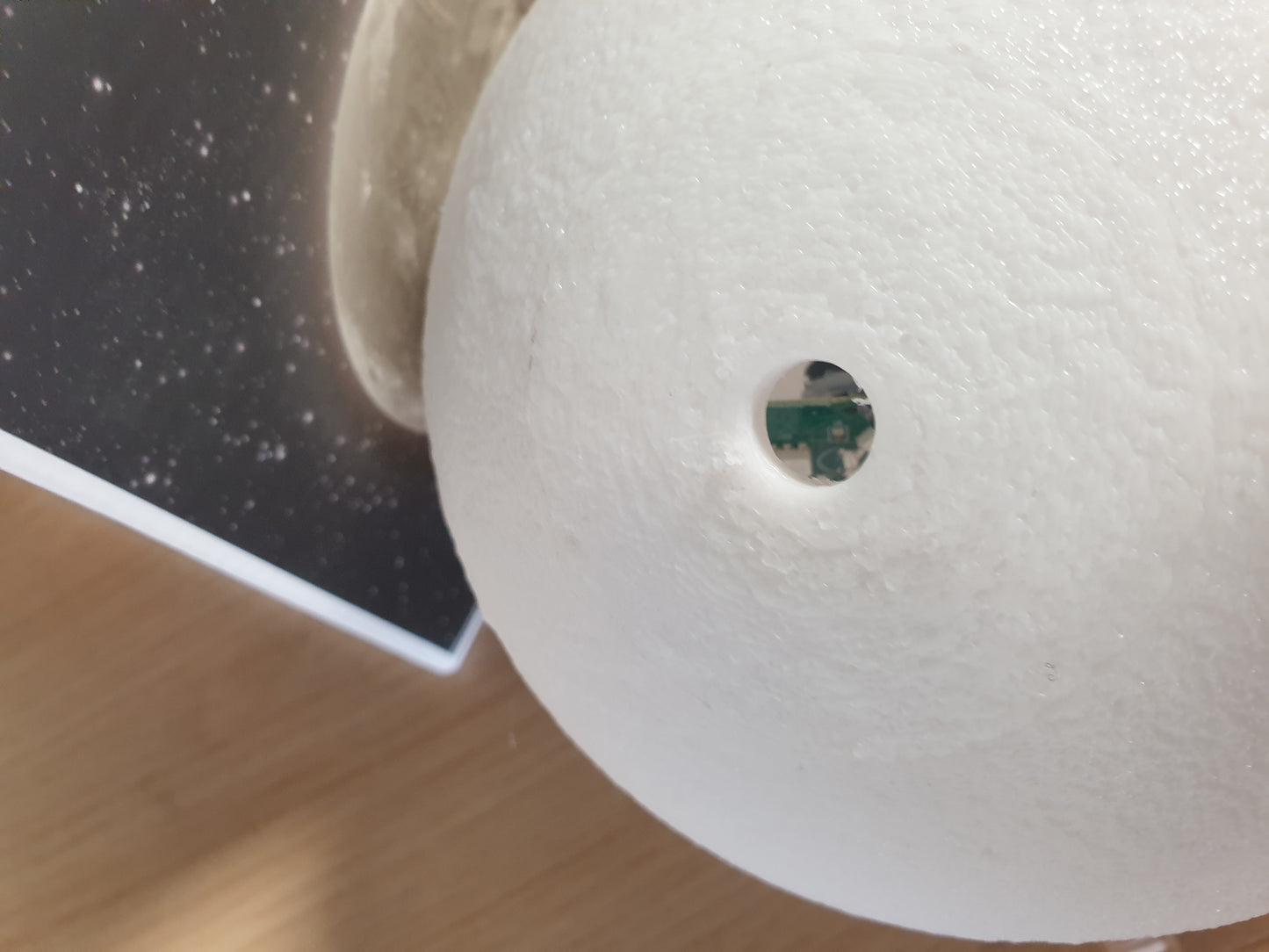 222959 - EXTSUD LLAMBË HËNE 3D, Dritë Nate LED 15cm, e zbehtë me 16 ngjyra, telekomandë dhe çelës me prekje, e rikarikueshme USB