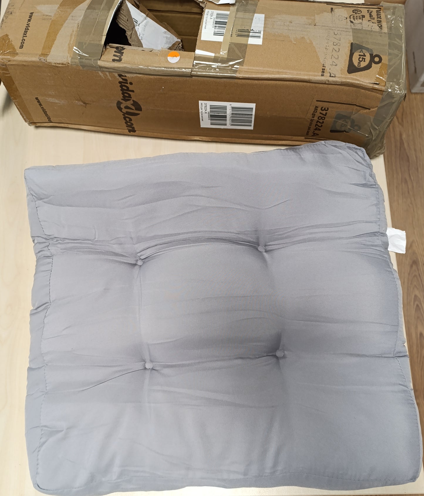 270134 - vidaXL Pallet Kussen 80x80x12 cm Pëlhurë me ngjyrë të errët