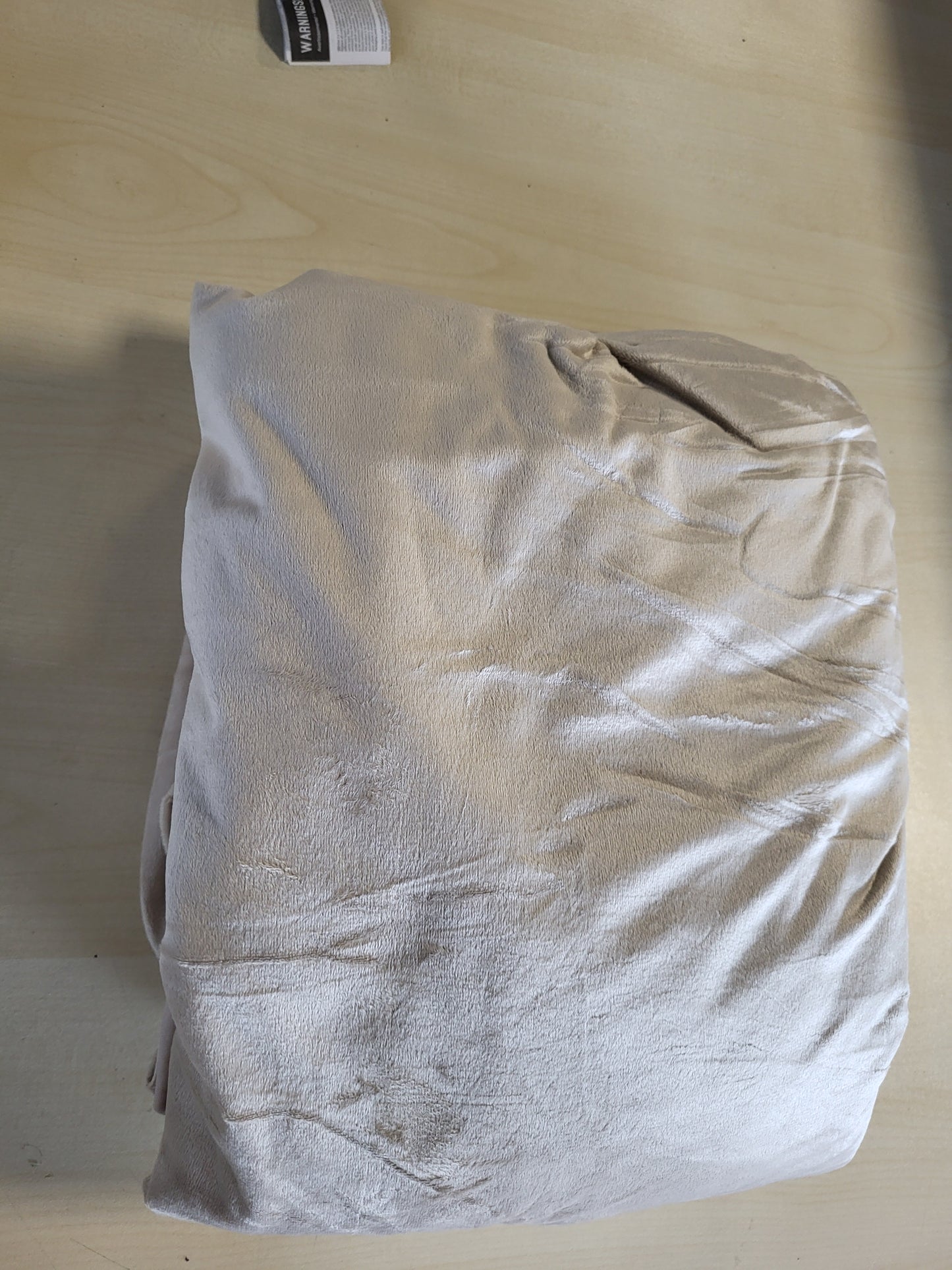 221777 - DOUCEUR D'INTÉRIEUR Komplet shtrati me 3 pjesë (240 x 220 cm) Velina Sand, Kadife e thjeshtë