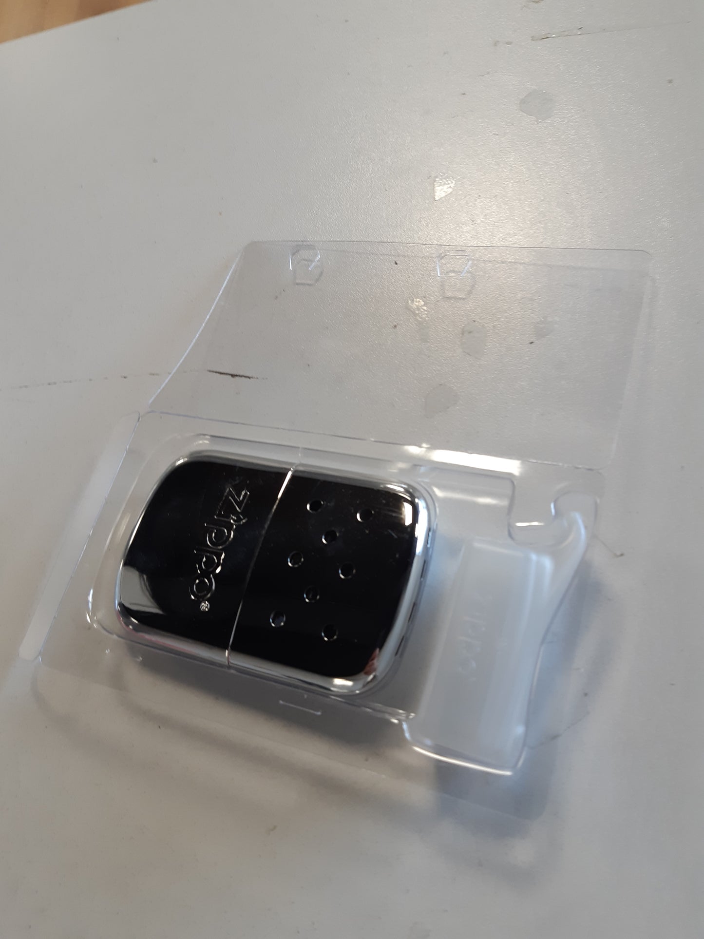 217834 - ZIPPO Ngrohës duarsh, 12 orë nxehtësi, Mund të mbushet me lëng çakmaku, Ngrohës xhepi, Krom me lustër të lartë