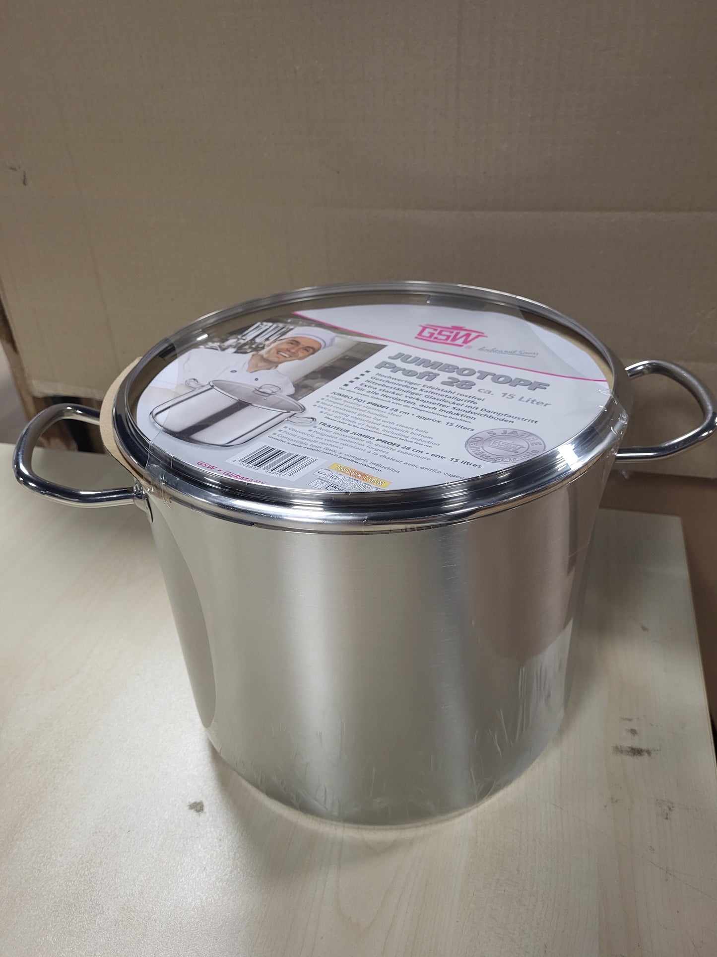 213429 - GSW Tenxhere Jumbo Profesionale 28 cm, 15 litra, çelik inox