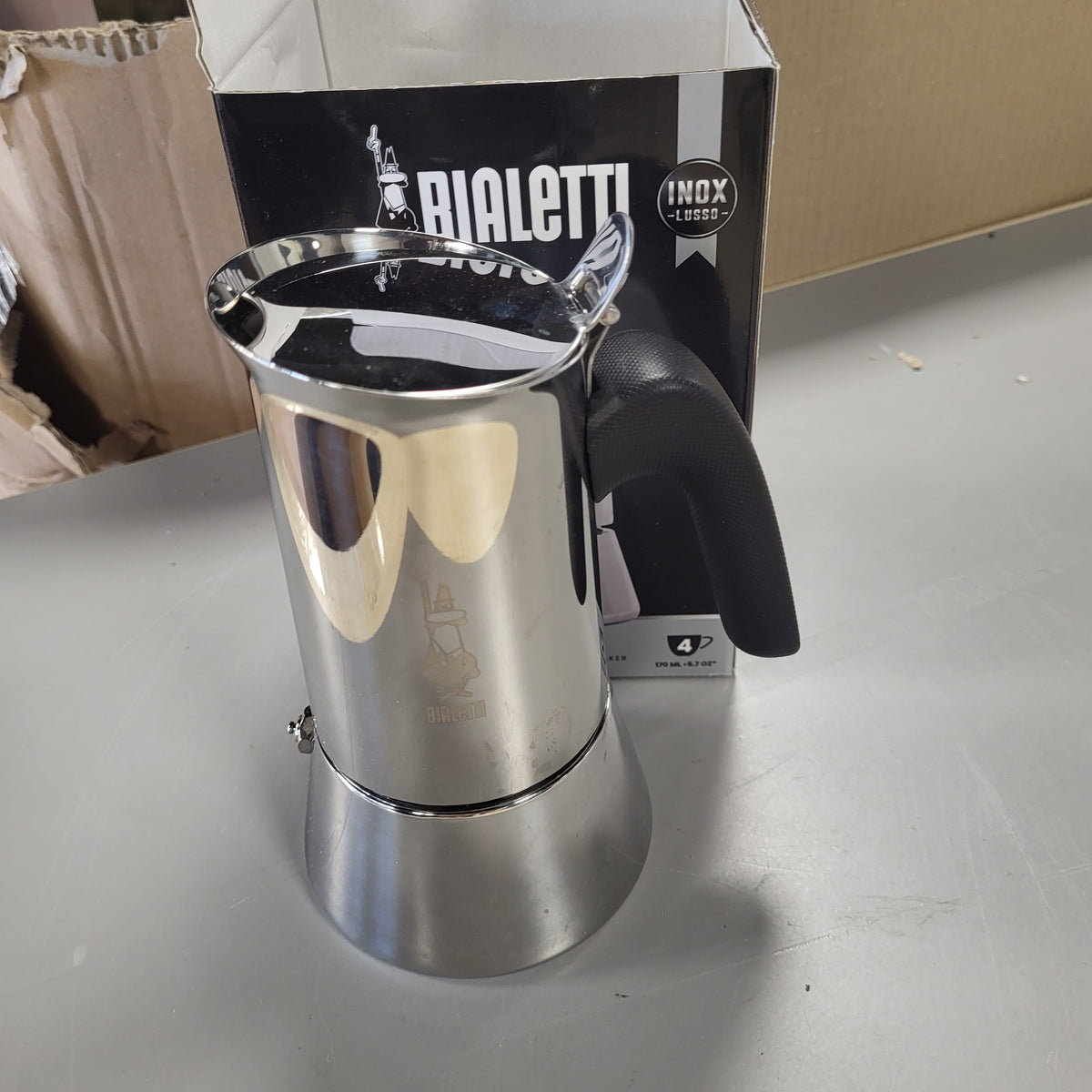 261056 - BIALETTI Makinë espresso Venus Induction, çelik inox, 4 filxhanë kafeje (170 ml), argjendi