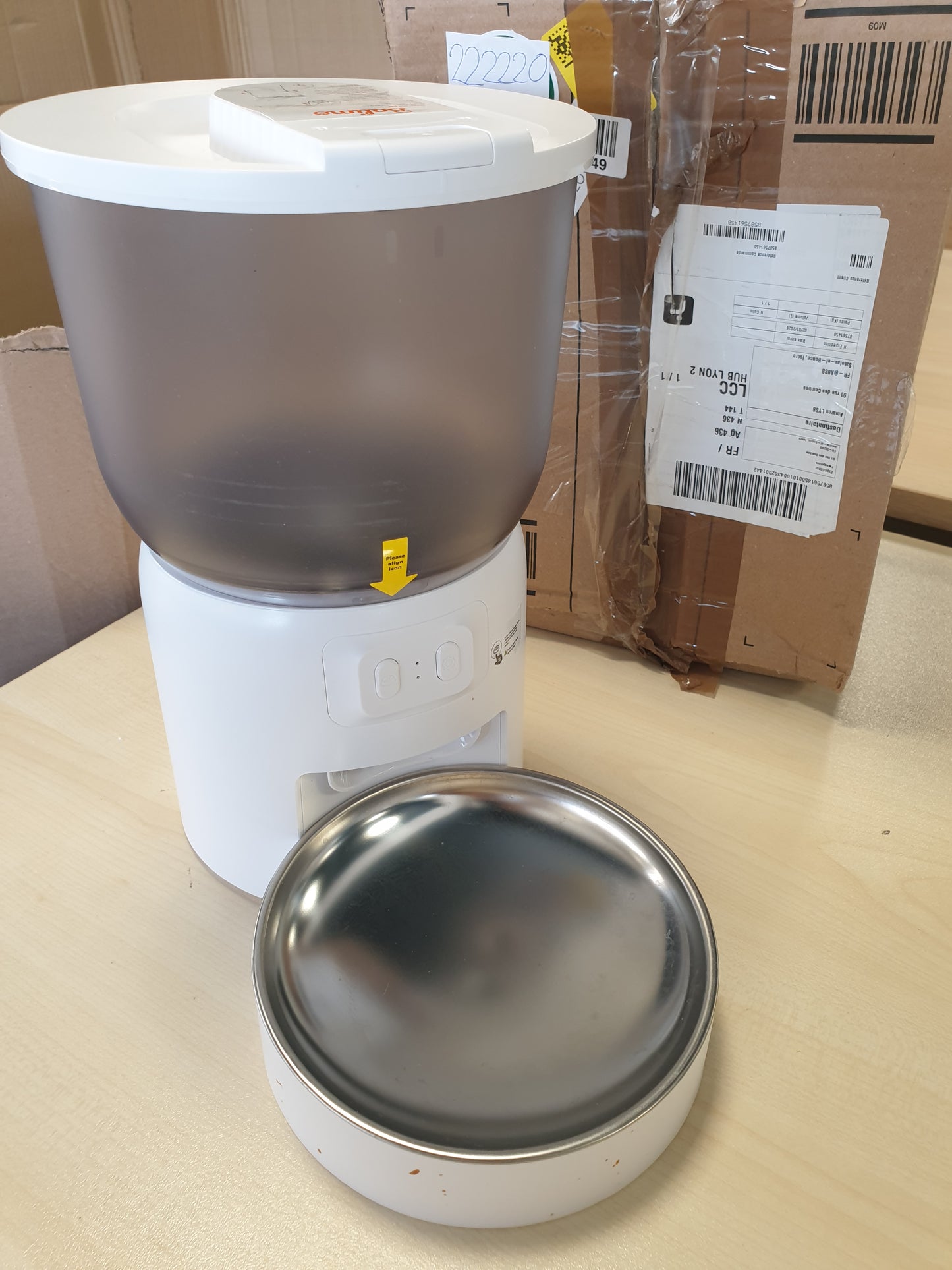 222220 - BALIMO Dispensues Automatik Ushqimi për Mace 3L 2.4G WiFi, 1-10 Vakte, i Bardhë