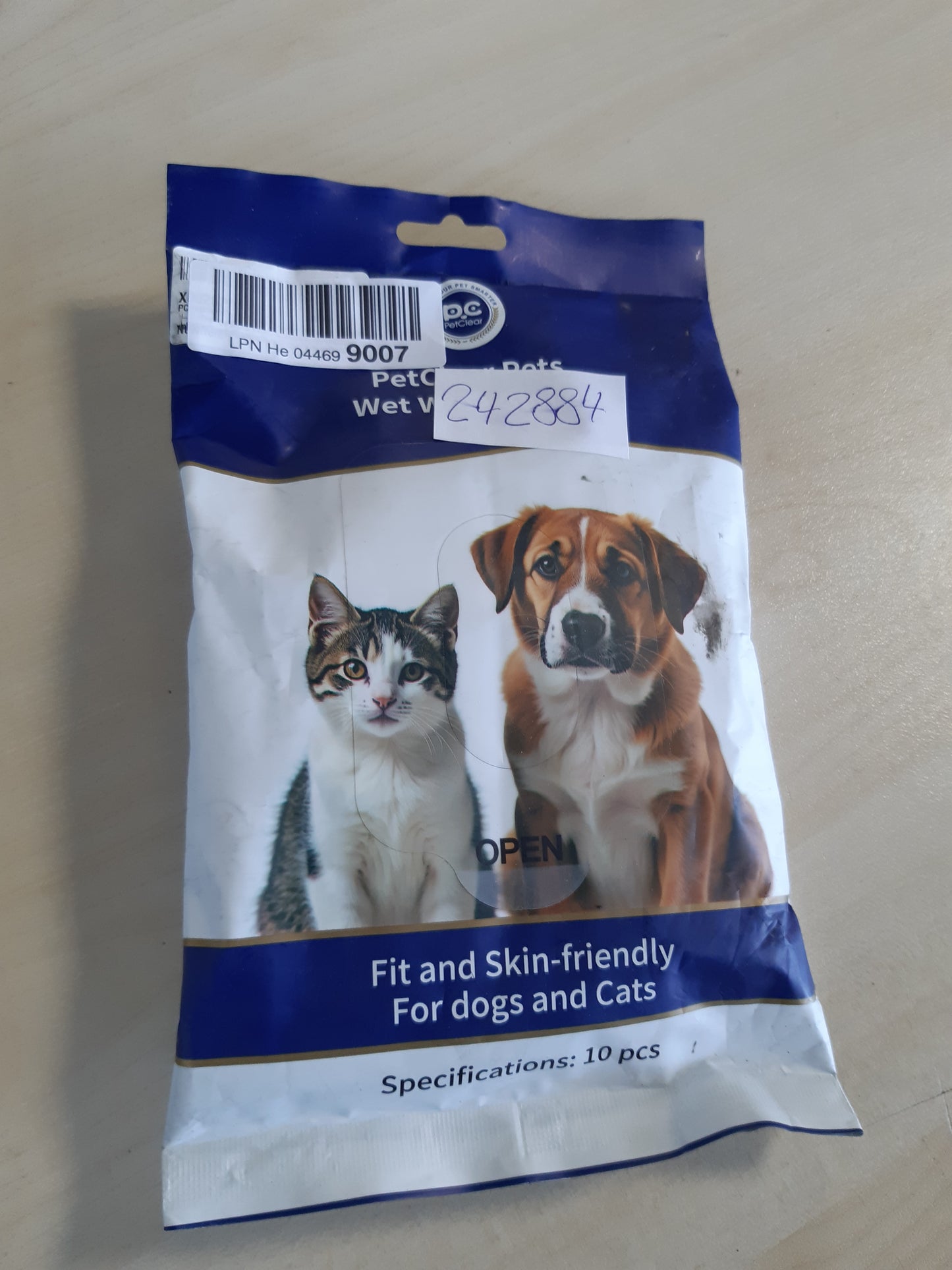 242884 - PCPETCLEAR Peceta Pastrimi për Qen dhe Mace, Hipoalergjike, 10 copë/paketë