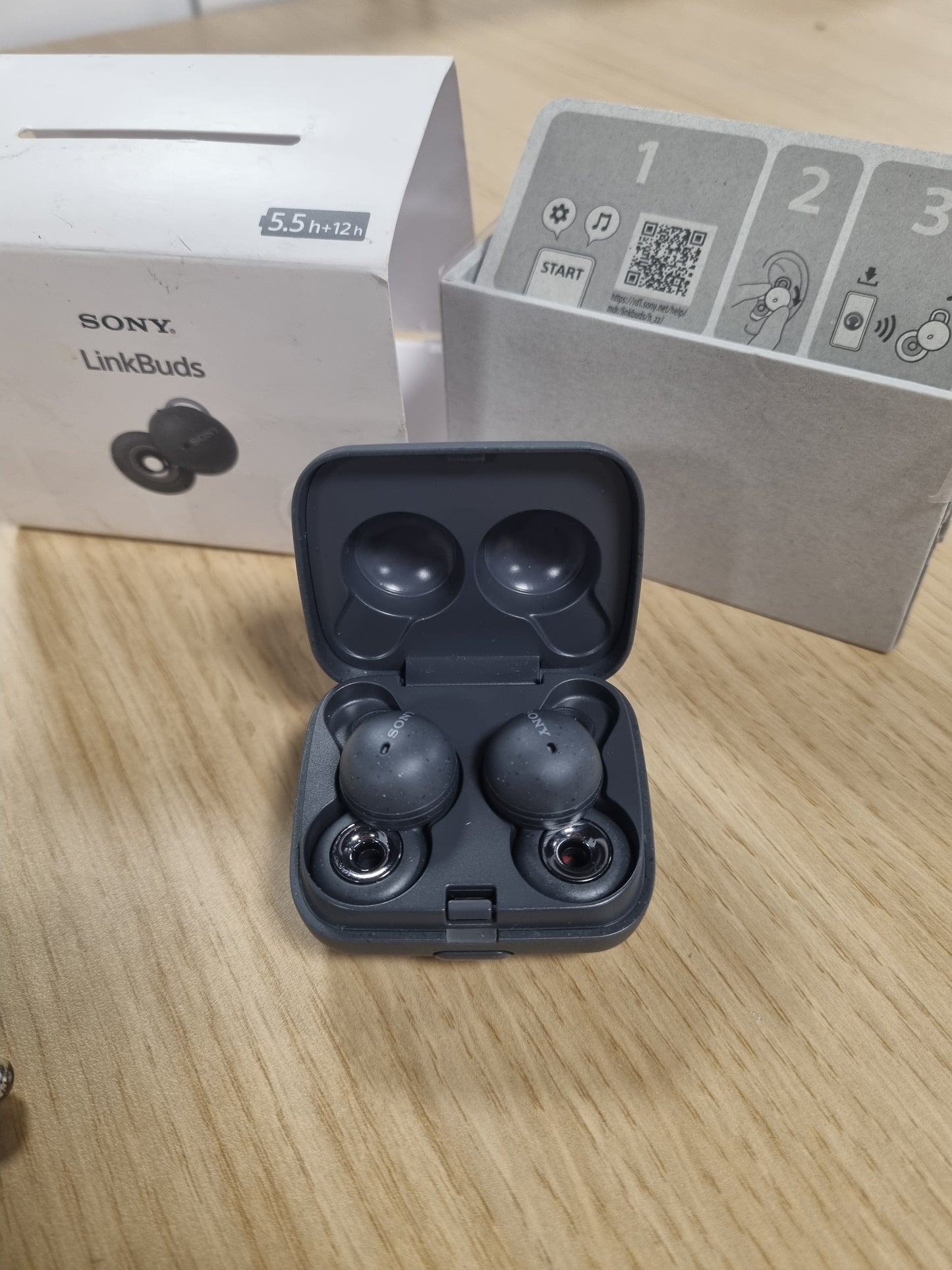 123522 - SONY LinkBuds | Kufje True Wireless me Lidhje me Shumë Pika, Jetëgjatësi e Baterisë deri në 17.5 Orë, Rezistencë ndaj Ujit IPX4, Kompatibile me Alexa, Asistent Google dhe Siri - Ngjyra Gri
