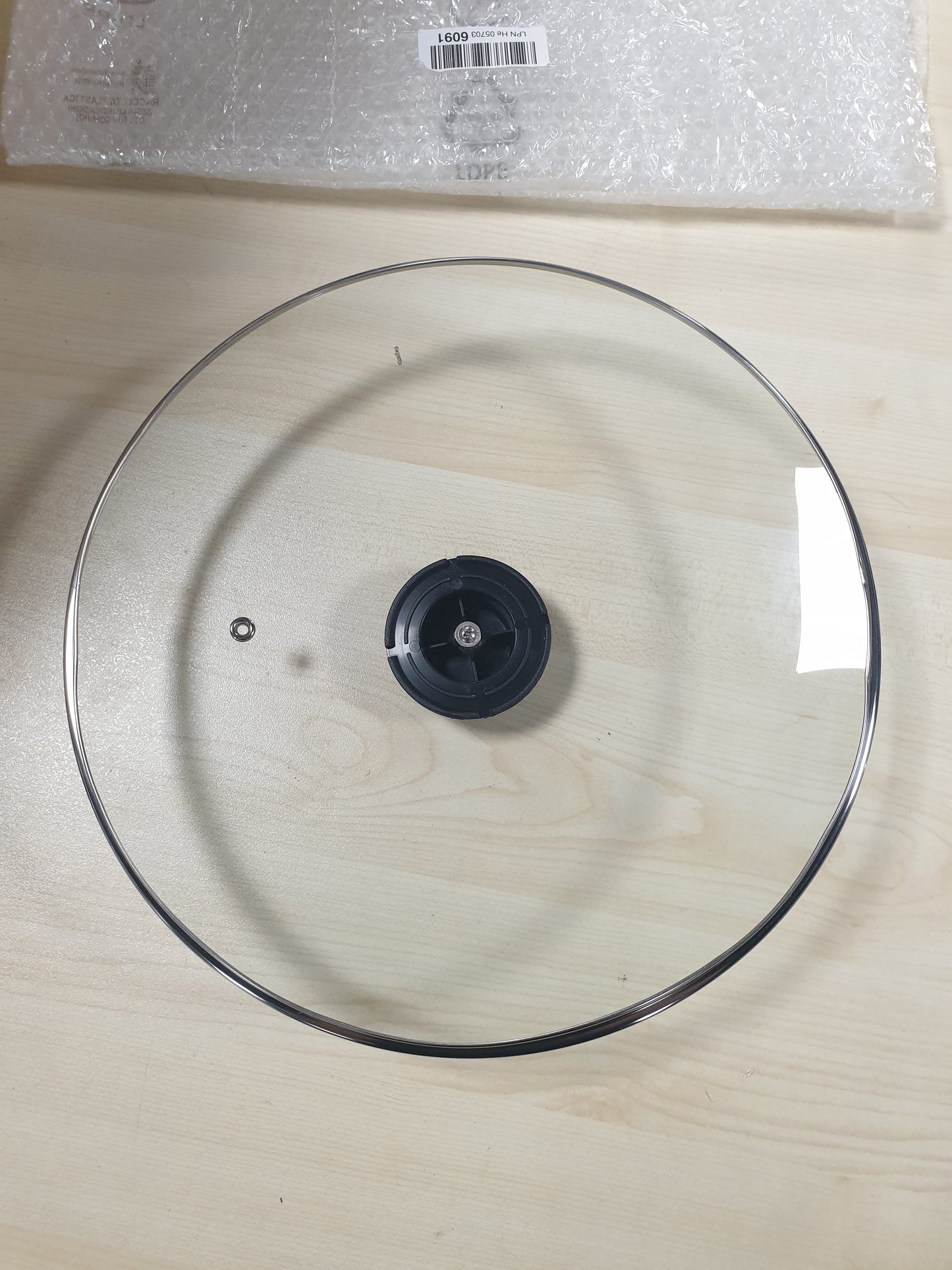 224182 - ZANETTI Kapak qelqi me dorezë për tenxhere dhe tiganë, diametër 32 cm