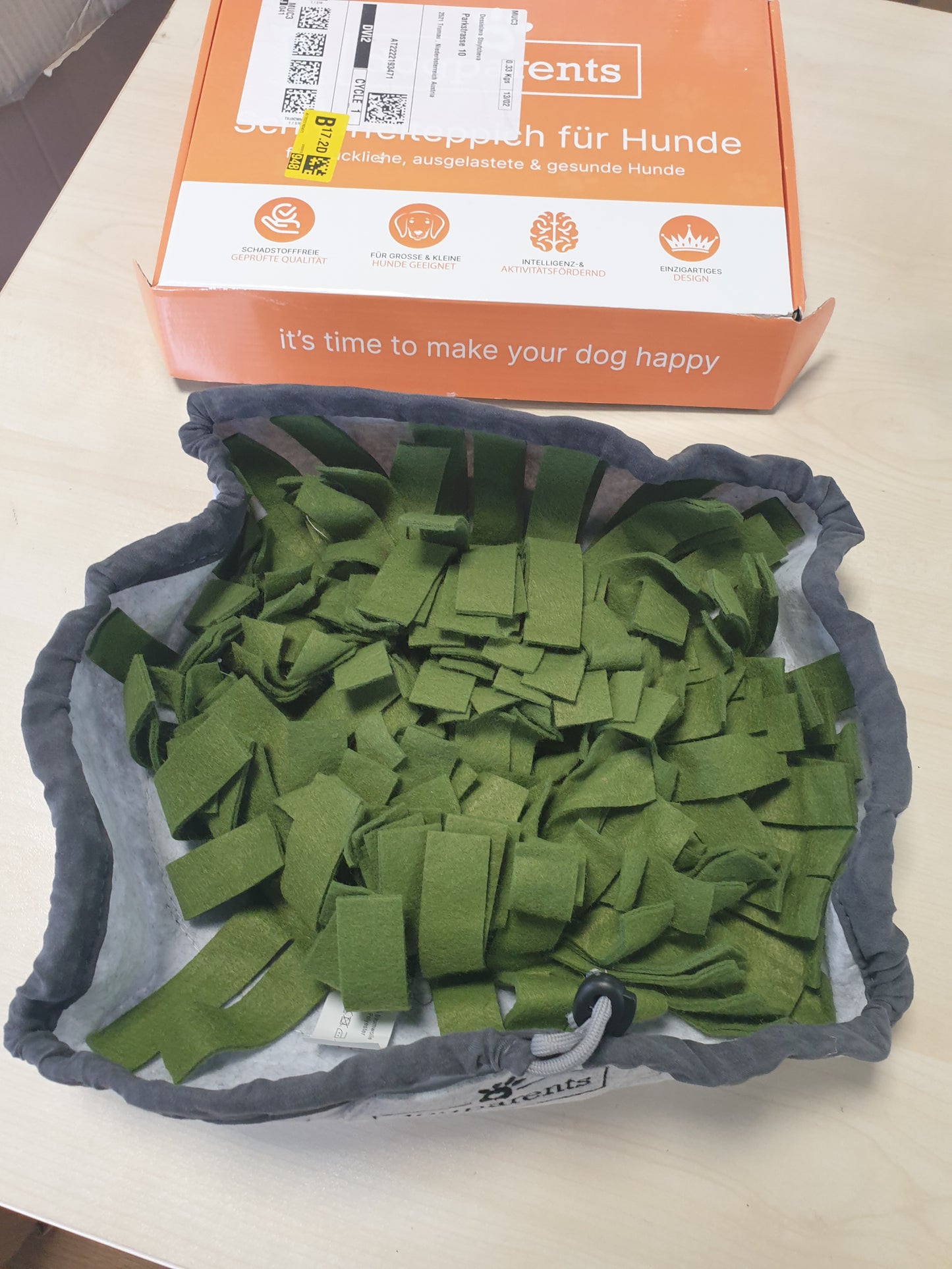 223358 - DOGPARENTS® Qilim për Qen (të Vegjël dhe të Madh), Qilim i Fortë për Qen, Aktivitet për Qen, Lojëra Kërkimi, Jeshile