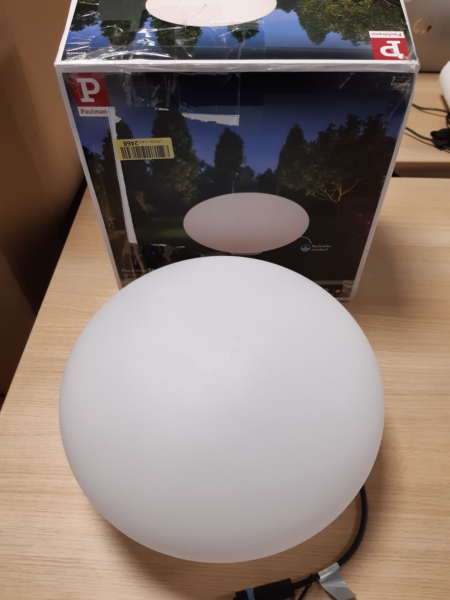 119219 - PAULMANN Dritë e Jashtme Topi Stone Plug & Shine 94176, 24V, 3000K, 235lm, IP67, Ndriçim Kopshti dhe Verandë