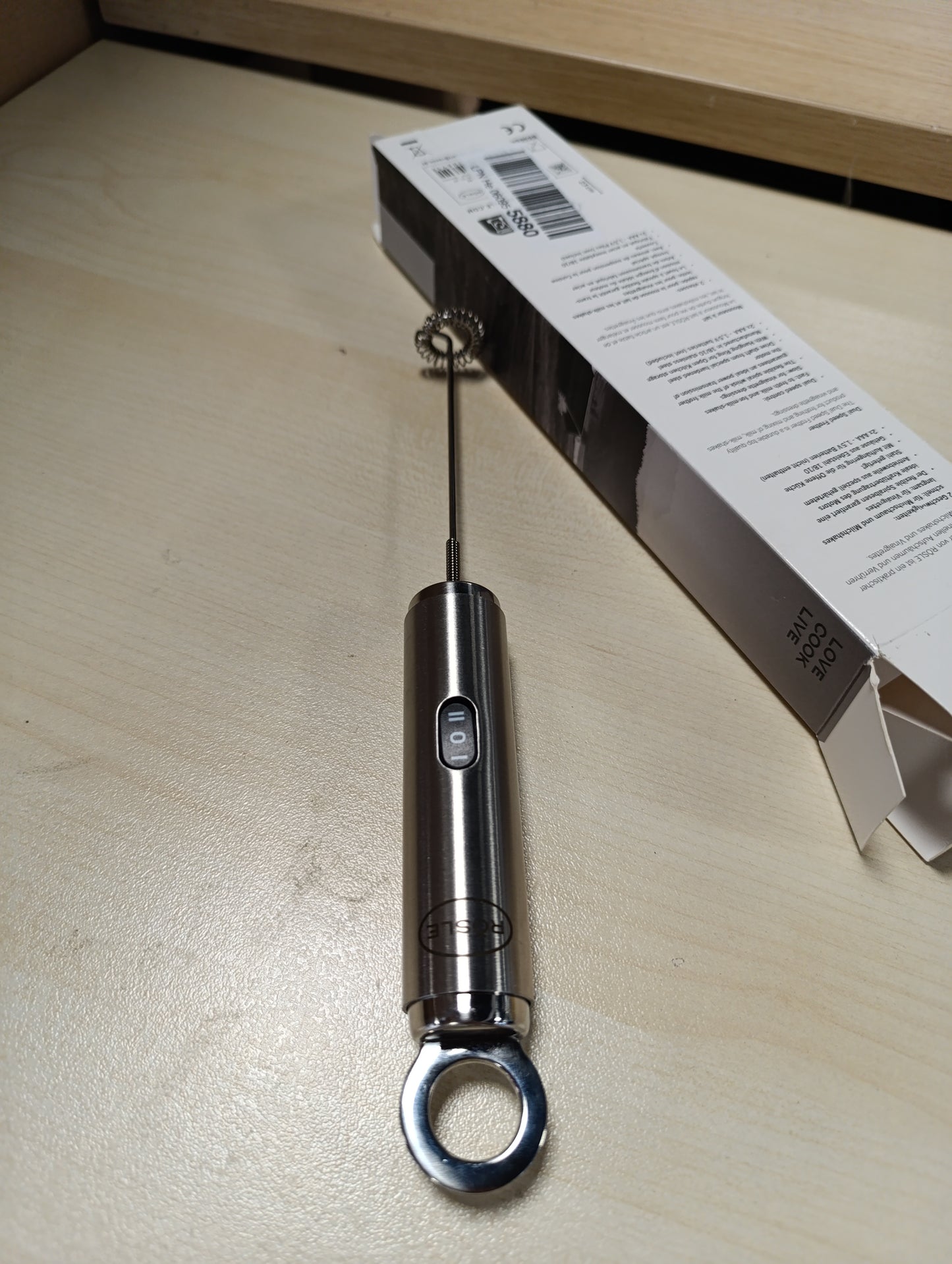 256037 - RÖSLE Shkumëzues shumëfunksional, Elektrik, 2 cilësime shpejtësie, Çelik inox 18/10, Argjend/i zi
