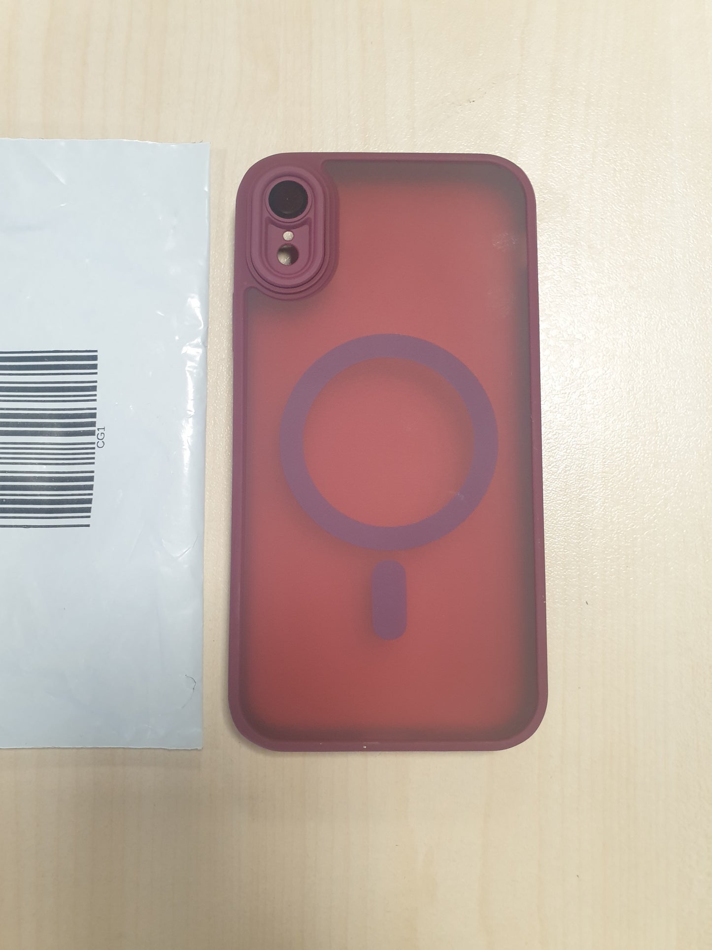 267333 - YUANDMI Mbrojtëse për iPhone XR, e pajtueshme me MagSafe, Mbrojtëse Magnetike e Hollë Matte me Prekje për Kamerën, Kundër Zverdhjes, Rezistente ndaj Gërvishtjeve dhe Goditjeve, e Kuqe e Errët