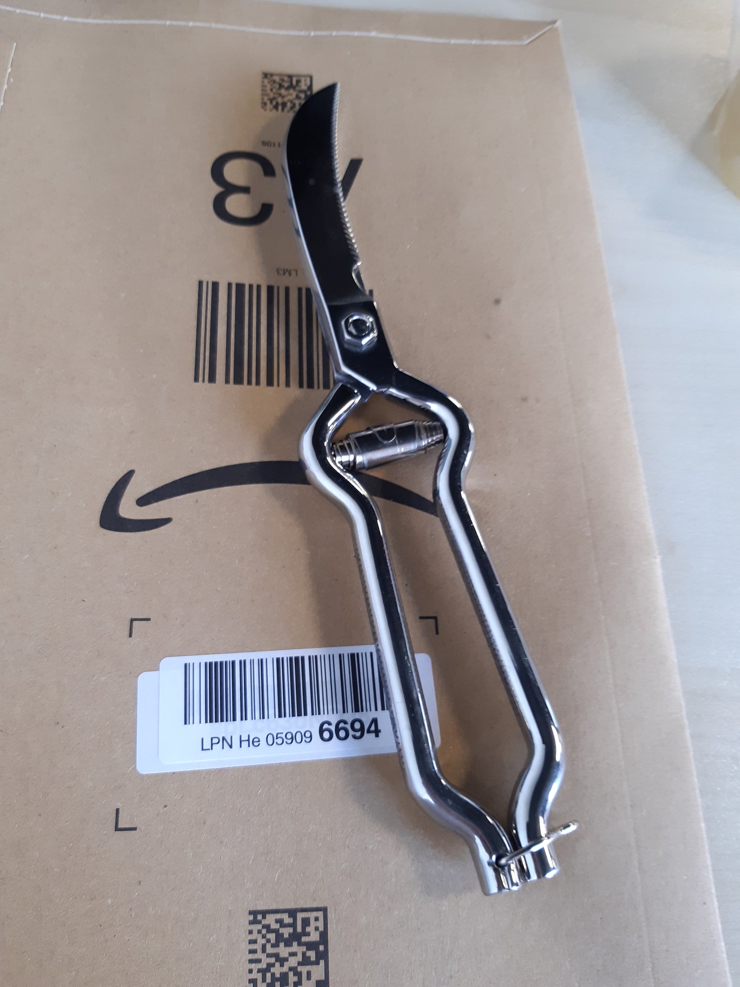 256363 - Gërshërë WEIS për shpendë, çelik inox, argjend