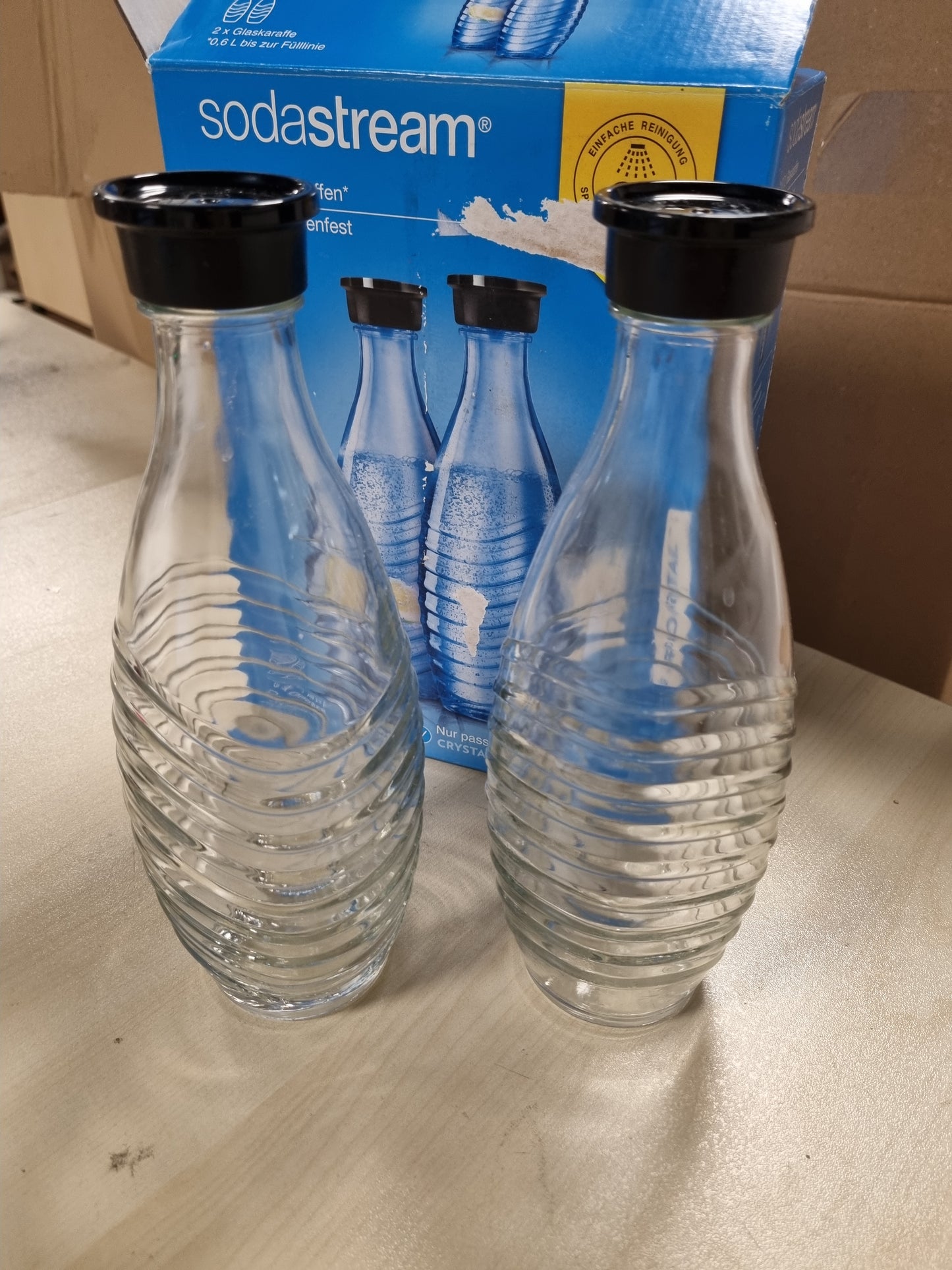 256885 - SODASTREAM Karafe qelqi Set me 2, kapacitet 0.7 L, e përputhshme me Penguin dhe Crystal, e sigurt për lavastovilje, miqësore me mjedisin