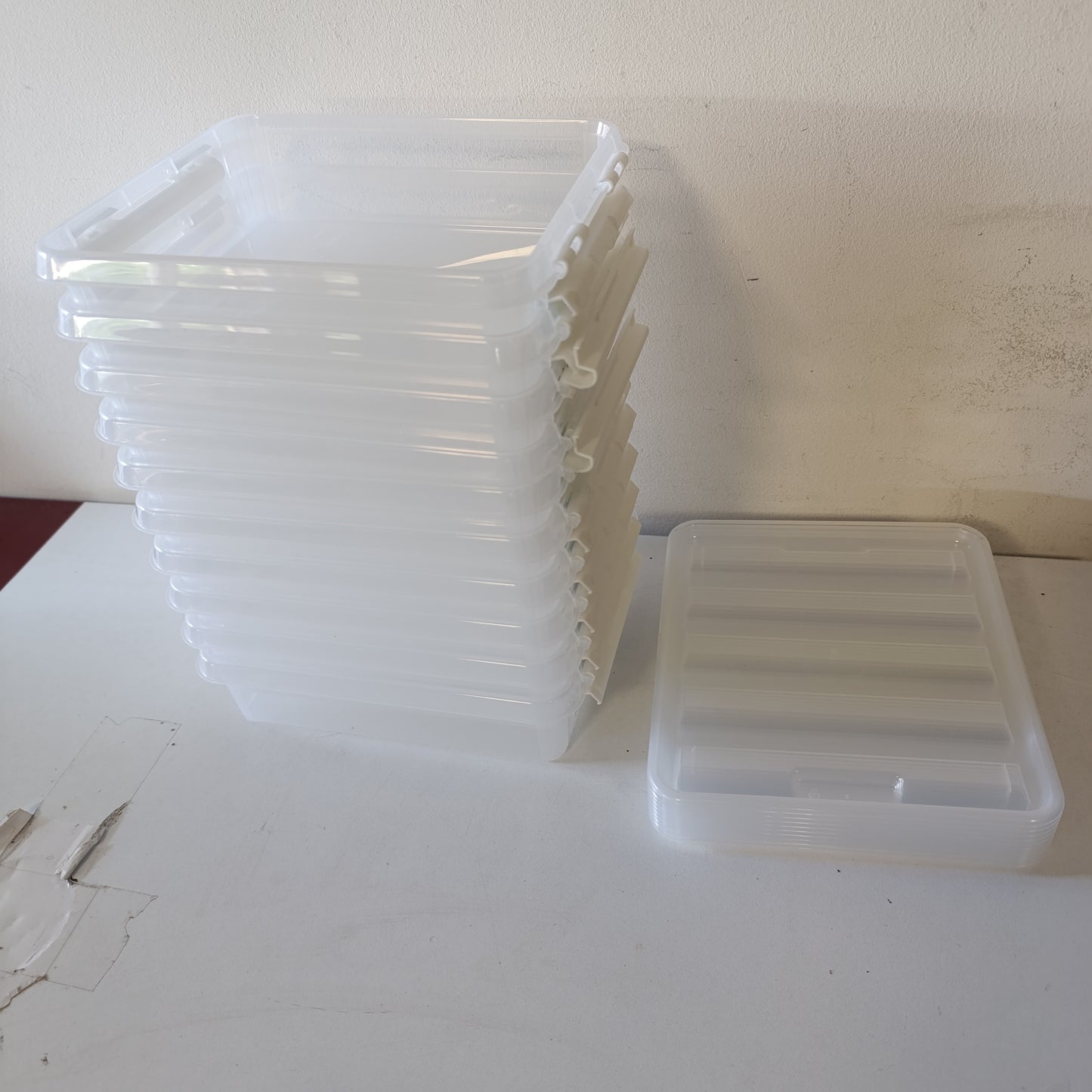 222397 - SmartStore 10 Kuti Ruajtjeje me Kapakë Classic 1L (21x17x6cm), Kuti Plastike të Sigurta për Ushqim, Garanci 10-Vjeçare