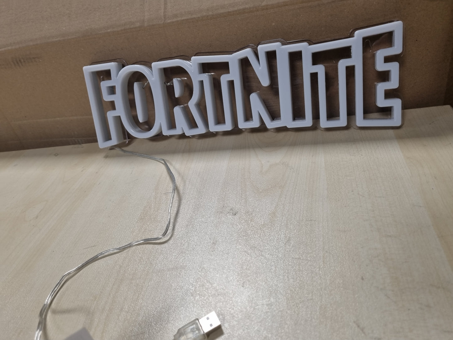 226819 - Paladone Dritë muri LED Neoni me logon Fortnite, Llambë Lojërash me Licencë Zyrtare, Kabllo Energjie për Shtëpi, Dhomë Gjumi, Dekorim
