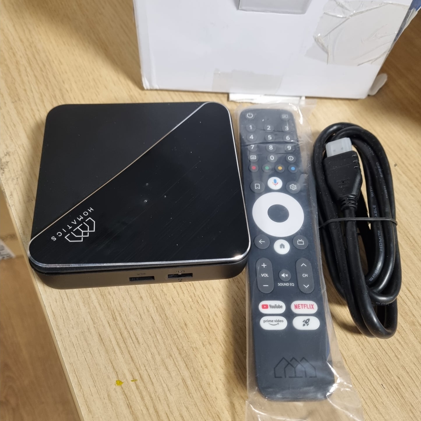 188656 - DUNE HD Kutia TV Android Homatics Box R 4K Plus, Media Player me Chromecast dhe Netflix në 4K Dolby Vision, Dolby Atmos, Memoria 4GB 32GB, Wi-Fi 6, Rrjeti 1Gbit, Karakteristika Teknike: AV1, ISO 4K DV P7 FEL MKV AFR, HDR10+, DTS