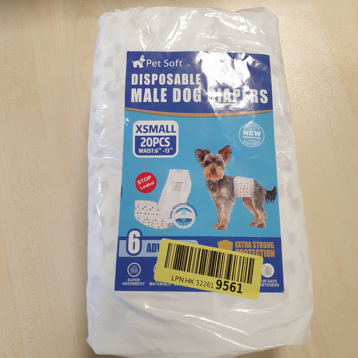 224810 - Pelena të buta për qen, 20 copë, shumë thithëse me tregues lagështie, të papërshkueshme nga rrjedhjet (XS-20 copë)