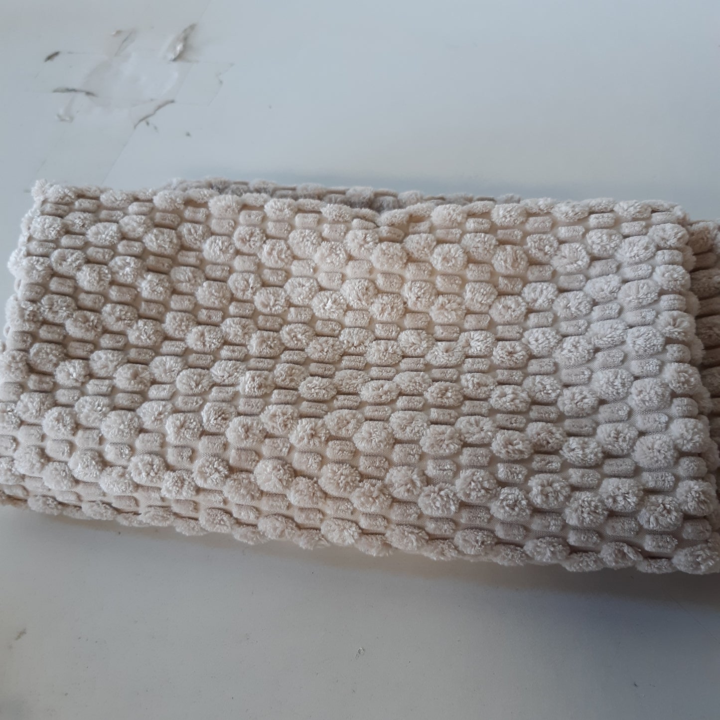 207050 - JOTOM - Mbulesë Jastëku prej Korduroy, Dekorative Boho me Teksturë Flluskë 3D, Për Divan/Dhomë Ndenjeje, Materiali: Kadifeje Korduroy, Madhësia: 40x60cm, Ngjyra: Bezhë