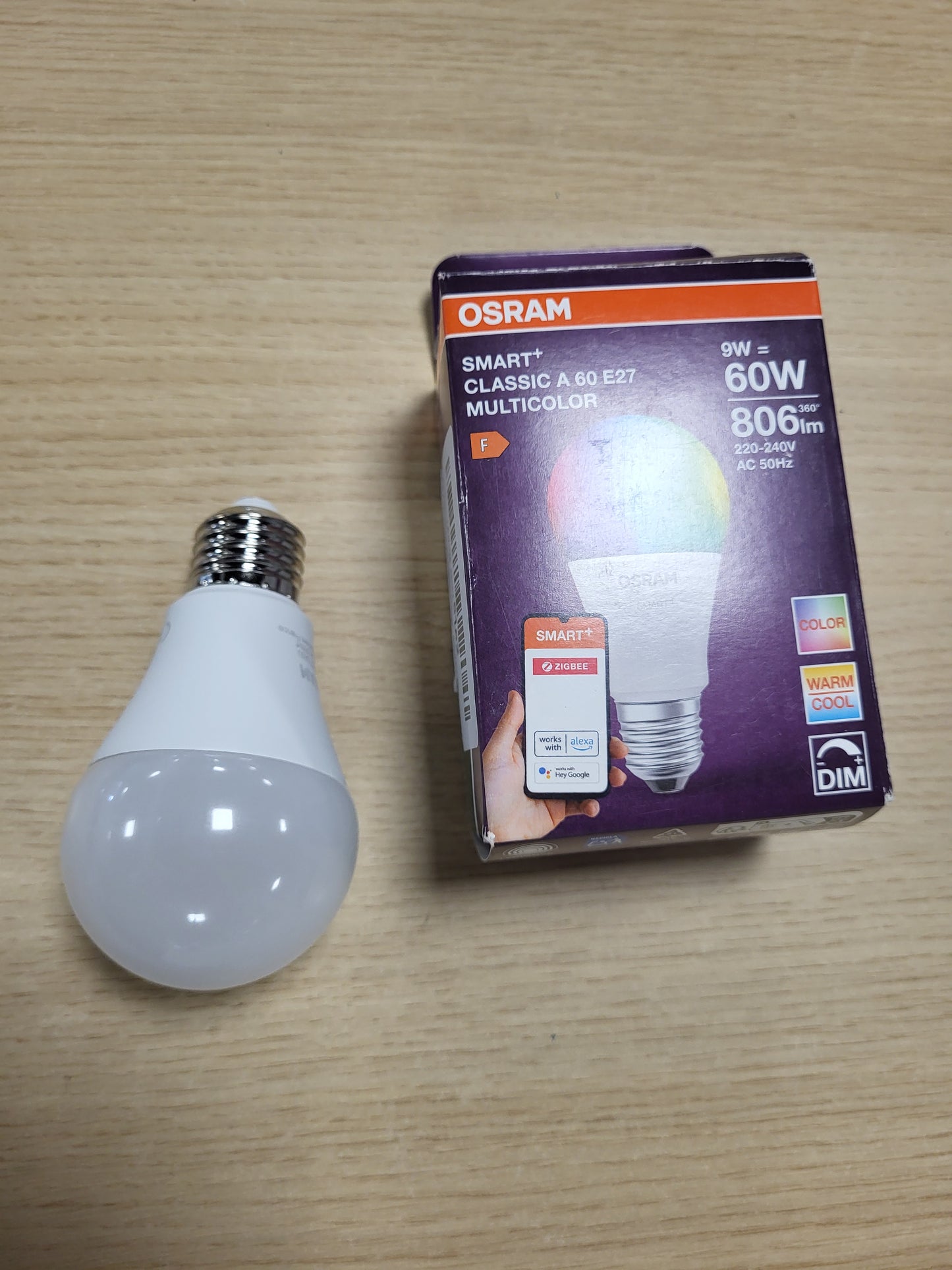 215311 - OSRAM Llambë LED SMART A60, E27, 9W, ZigBee 3.0, RGBW, kontroll aplikacioni