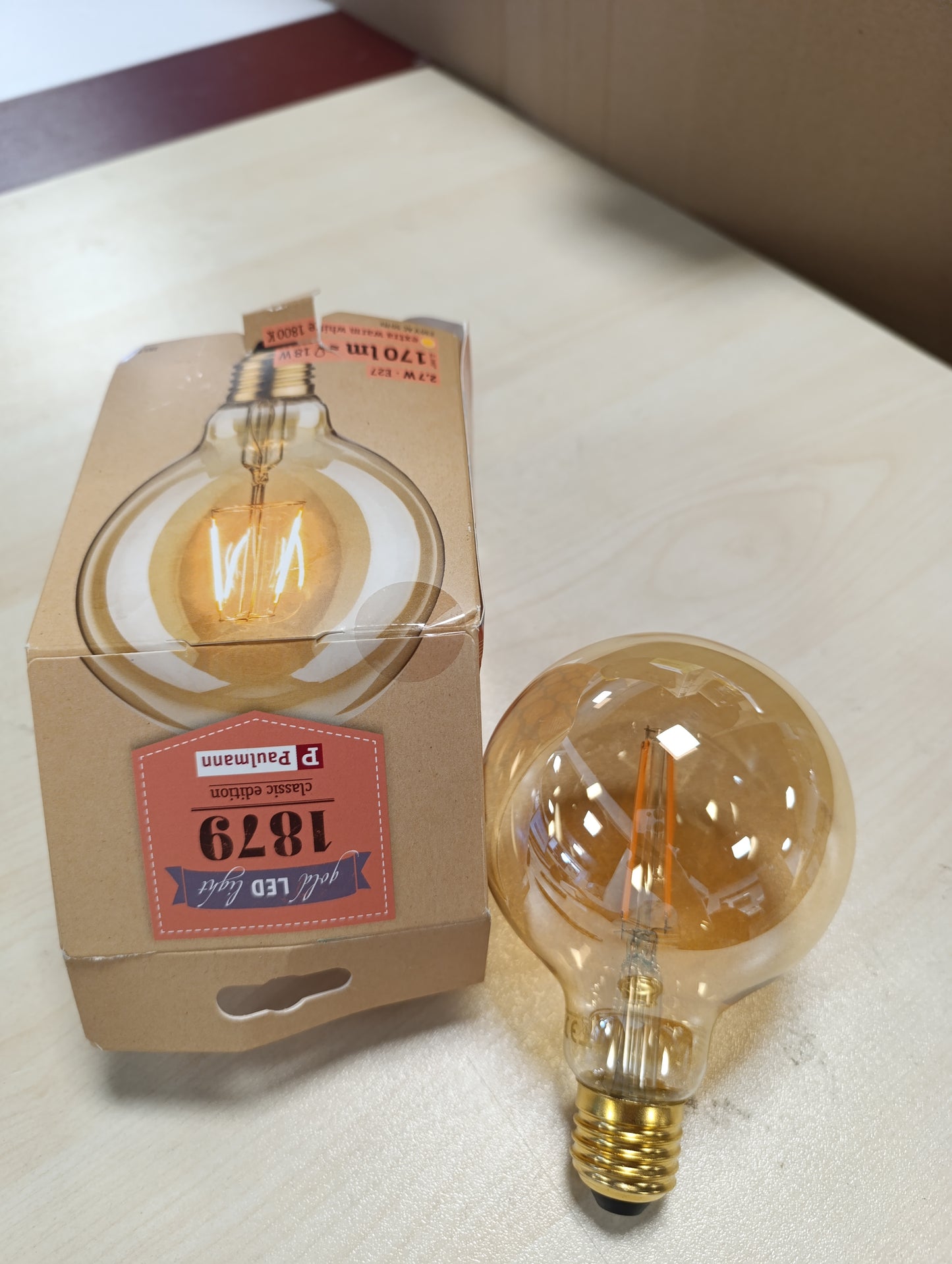 216562 - Paulmann 28399 Llambë LED Vintage Globe 95 2.5W, Ngjyrë Ari 1800K, E27
