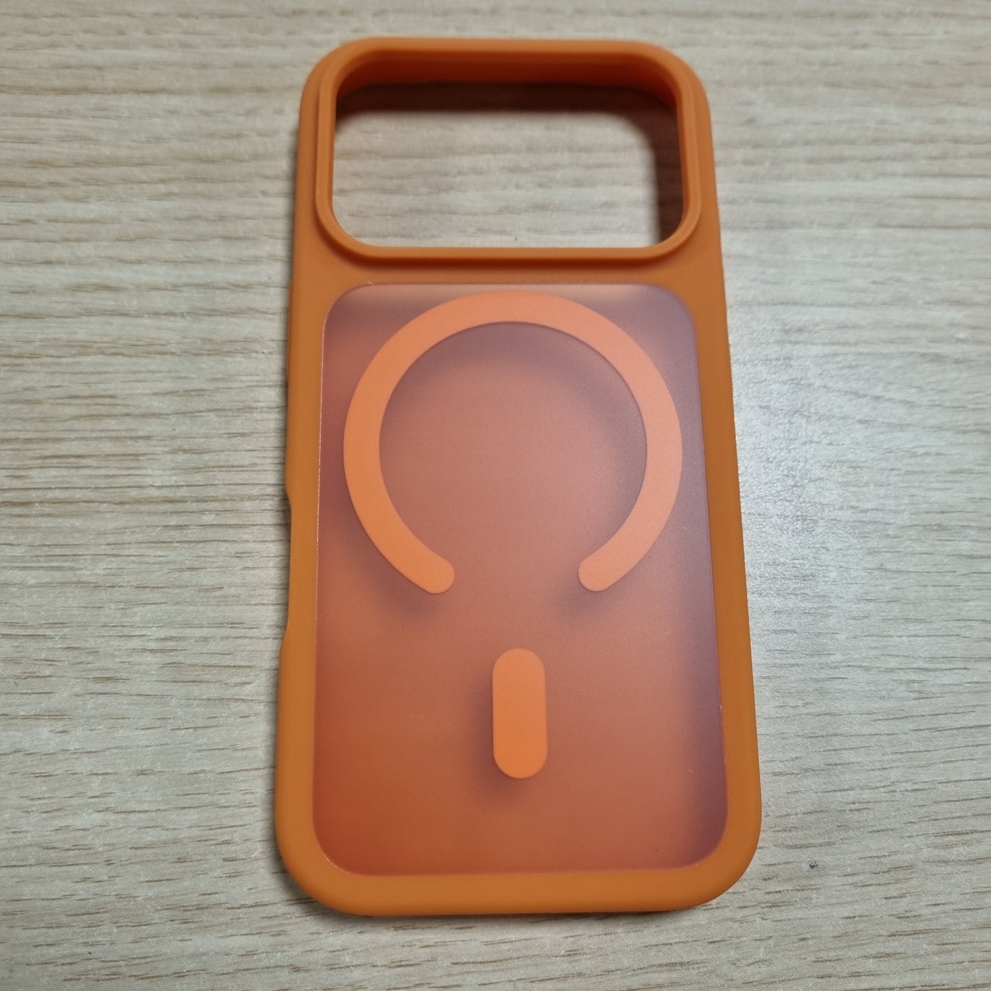 267062 - JETech - Mbështjellëse magnetike për iPhone 17 Pro 6.3 inç, e pajtueshme me MagSafe, mbrojtëse e hollë minimaliste mat, transparente dhe rezistente ndaj goditjeve (portokalli)