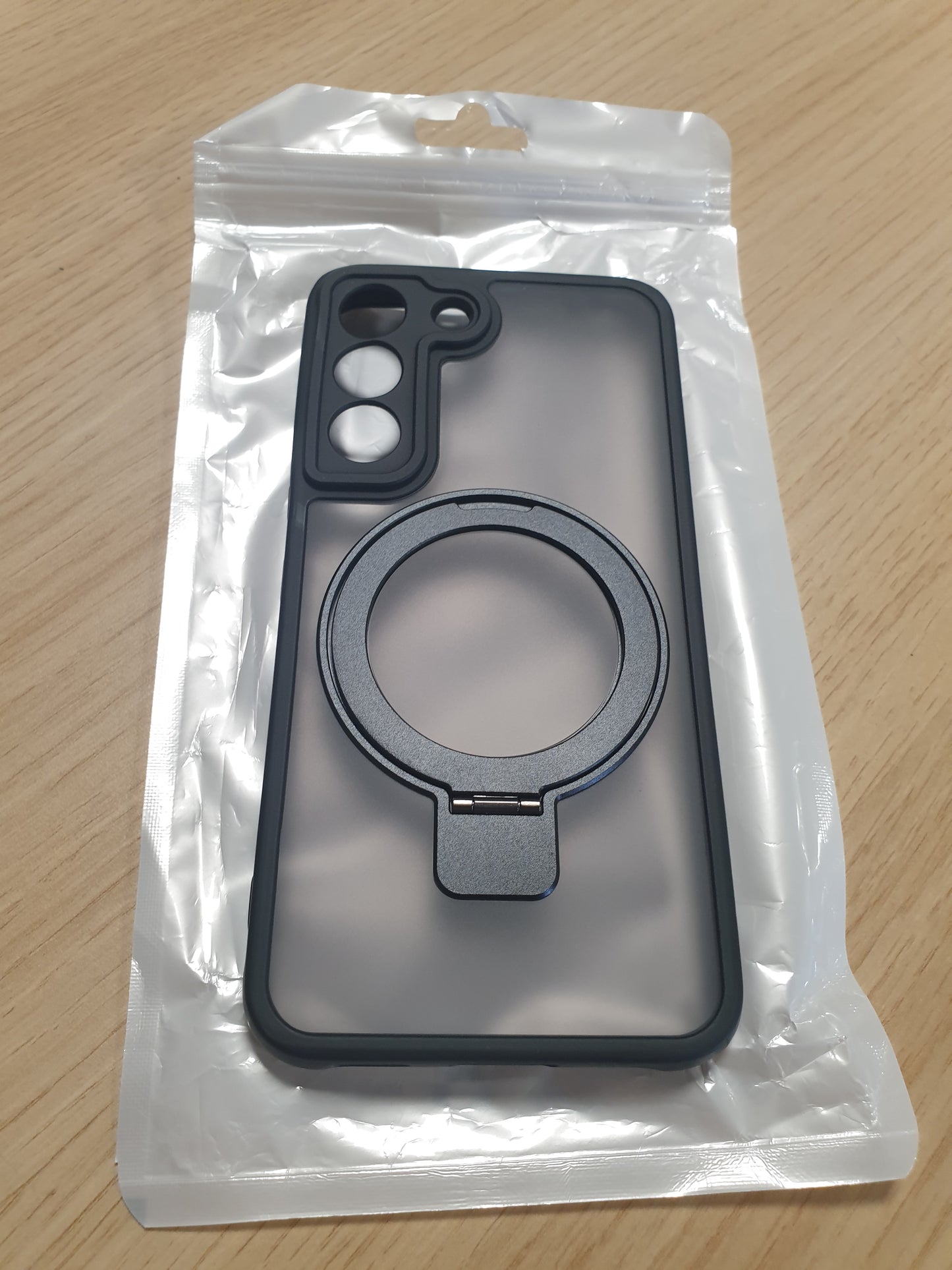 267224 - Meeter Mbrojtëse për Samsung Galaxy S22 me MagSafe, Unazë Mbështetëse Magnetike, Mbrojtëse Telefoni Rezistente ndaj Goditjeve, e Zezë