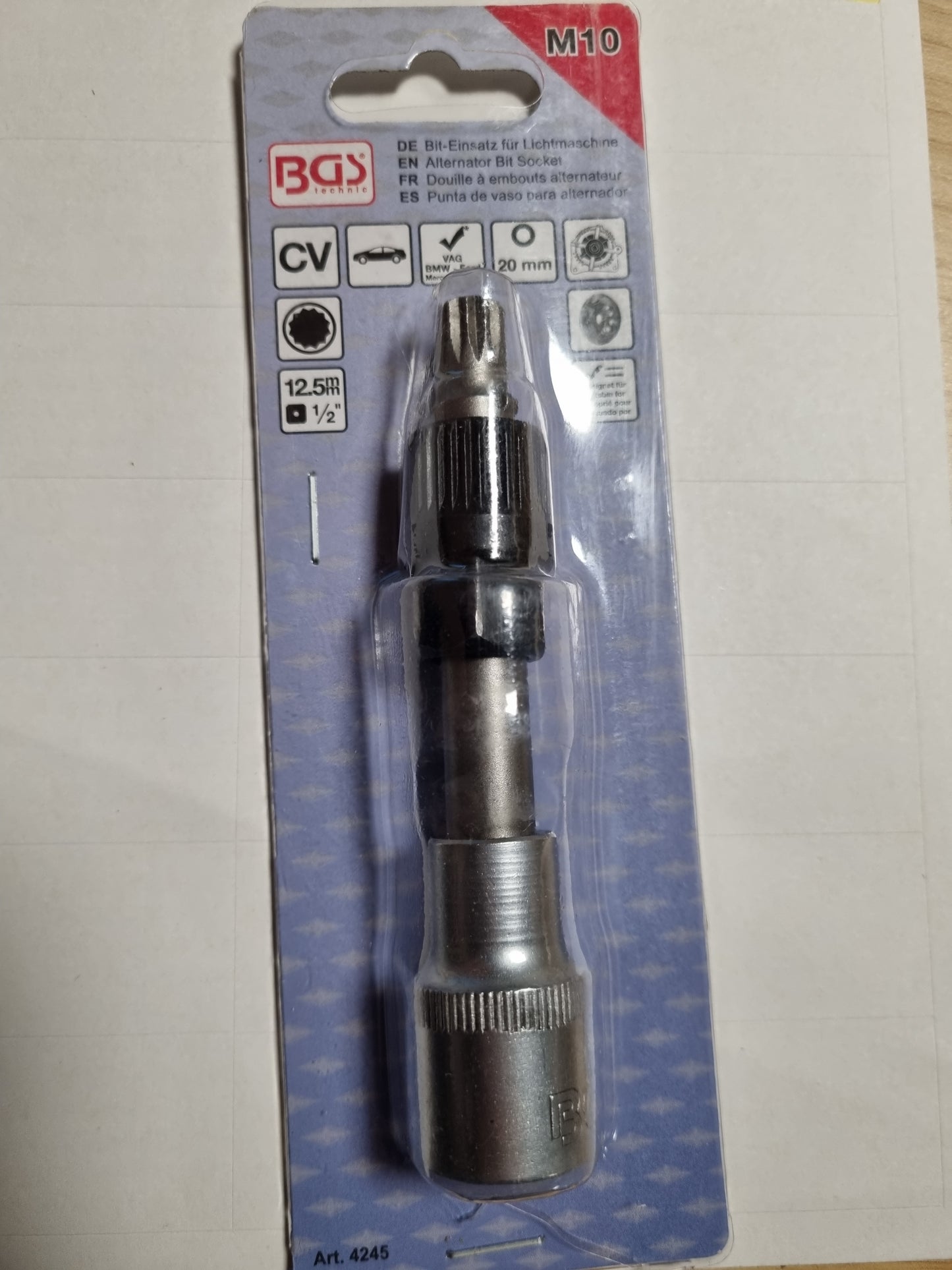 163854 - BGS Koka e Alternatorit 4245 12.5 mm (1/2), Shpinë e Brendshme (për XZN) M10