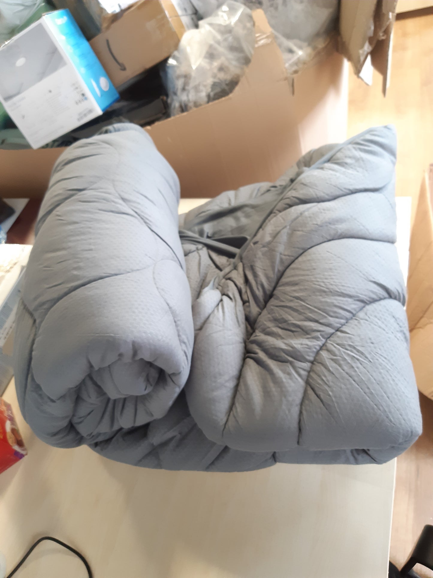 221408 - SONIVE Mbrojtëse Dysheku 180x200, Mbulesë Mbrojtëse për Dyshek deri në 38 cm, Çertifikuar Oeko-Tex, Gri