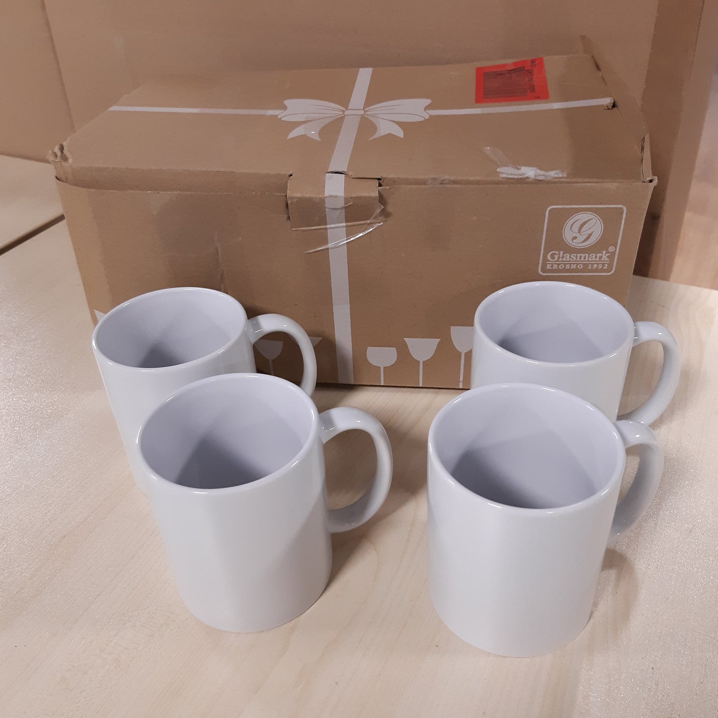 251758 - GLASMARK KROSNO Set kafeje me 6 filxhanë çaji qeramikë, për pije të nxehta, kapacitet 300 ml