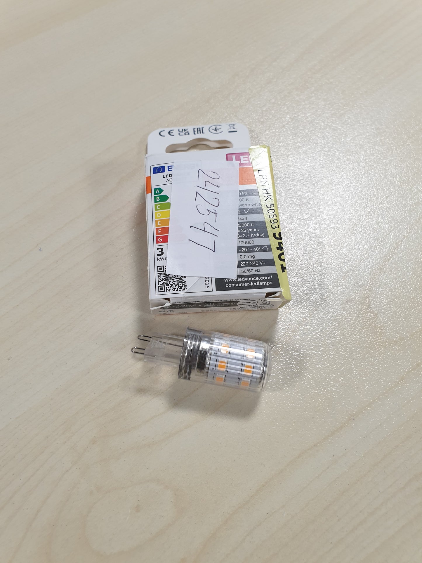 242547 - OSRAM Llambë LED me PIN, errësim, bazë G9, e bardhë e ngrohtë (2700K), 350 lumen, xham transparent, pako e vetme