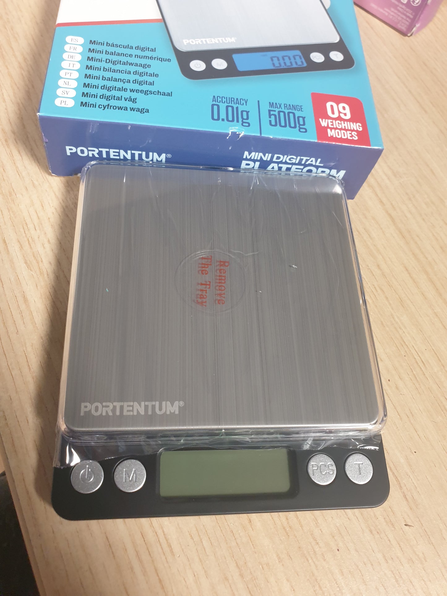 216265 - PORTENTUM Peshore Elektronike Kuzhine 500g/0.01g - Ekran LCD, 6 Njësi, Funksion Tare