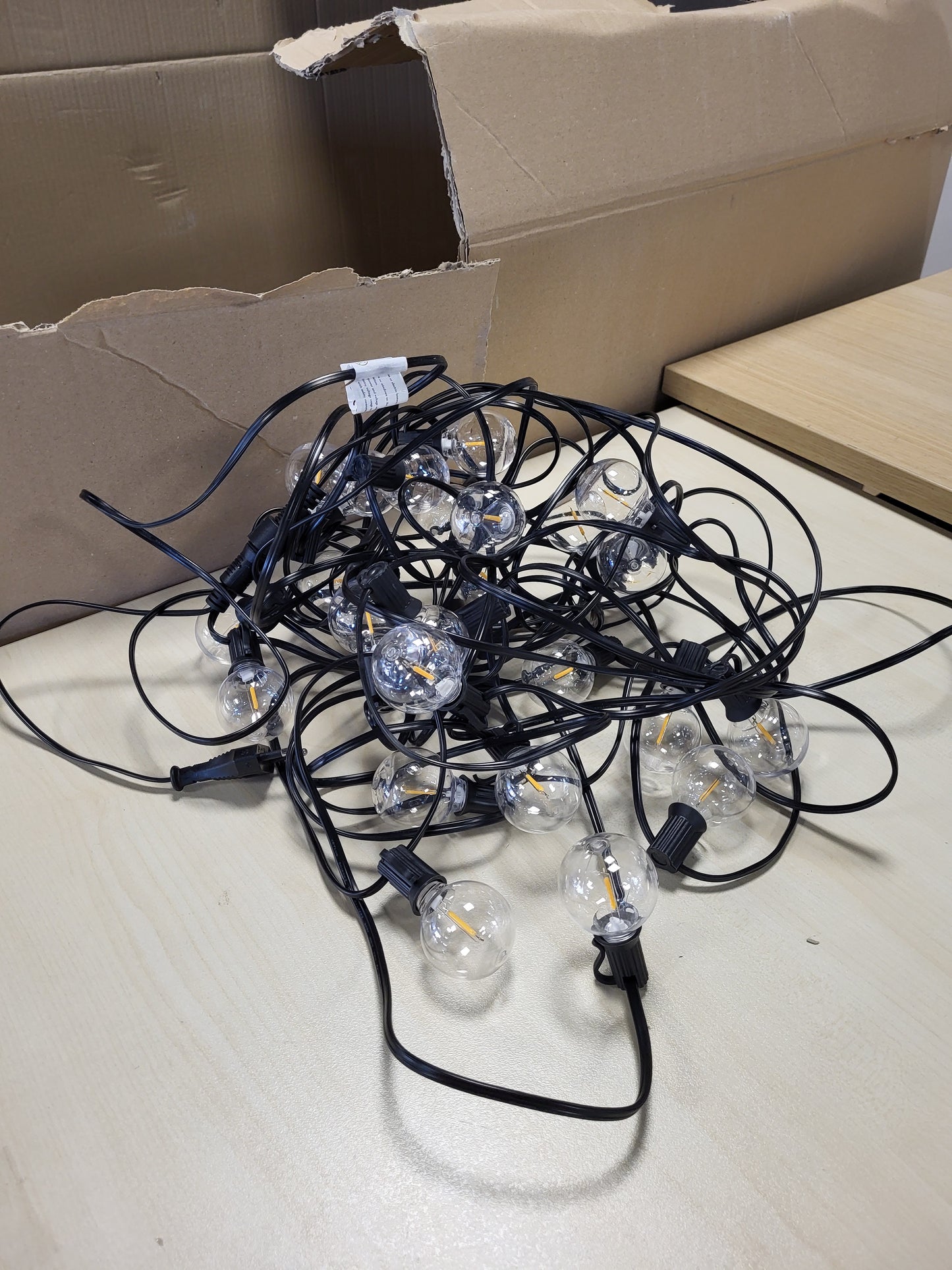 256359 - Drita Diellore me Tel për Jashtë 5m, 20 LED, IP65, E Bardhë e Ngrohtë
